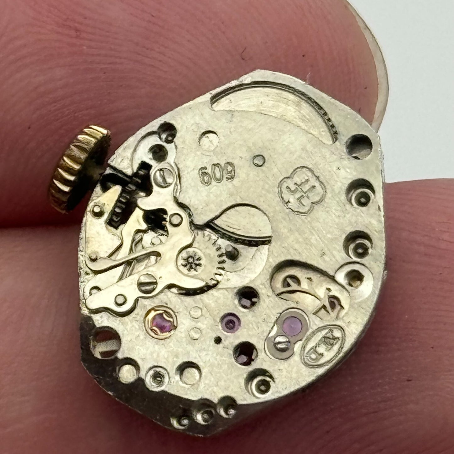 15.3mm Running Rotary FHF 609 Manual Wind 17 Jewels Swiss Watch Movement PARTS