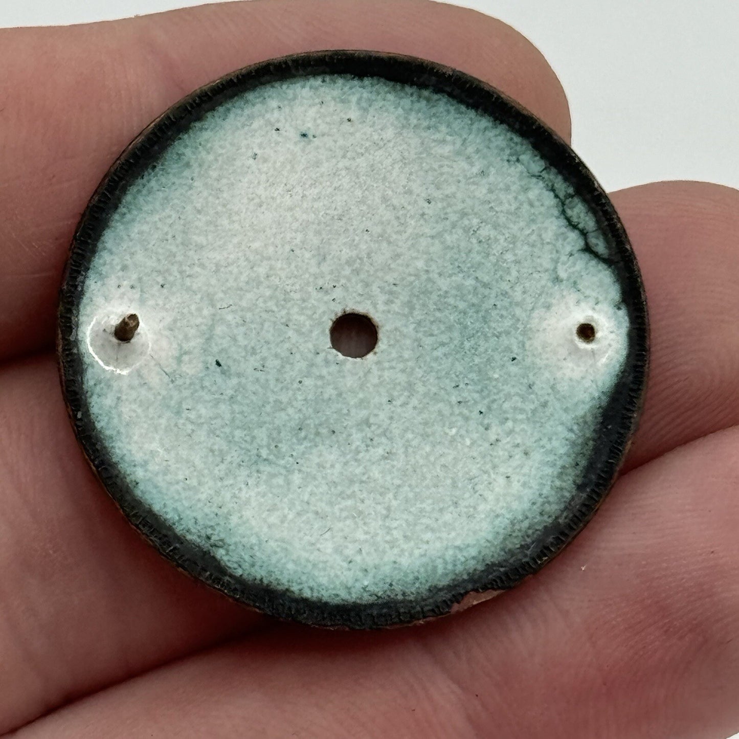 34.2mm Antique Beautiful Porcelain Patterned Pocket Watch Dial Spares Parts