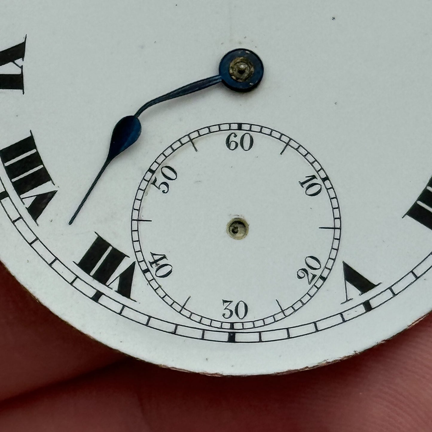 42.5mm Vintage Swiss Open Face Balance Intact Pocket Watch Movement PARTS SPARES