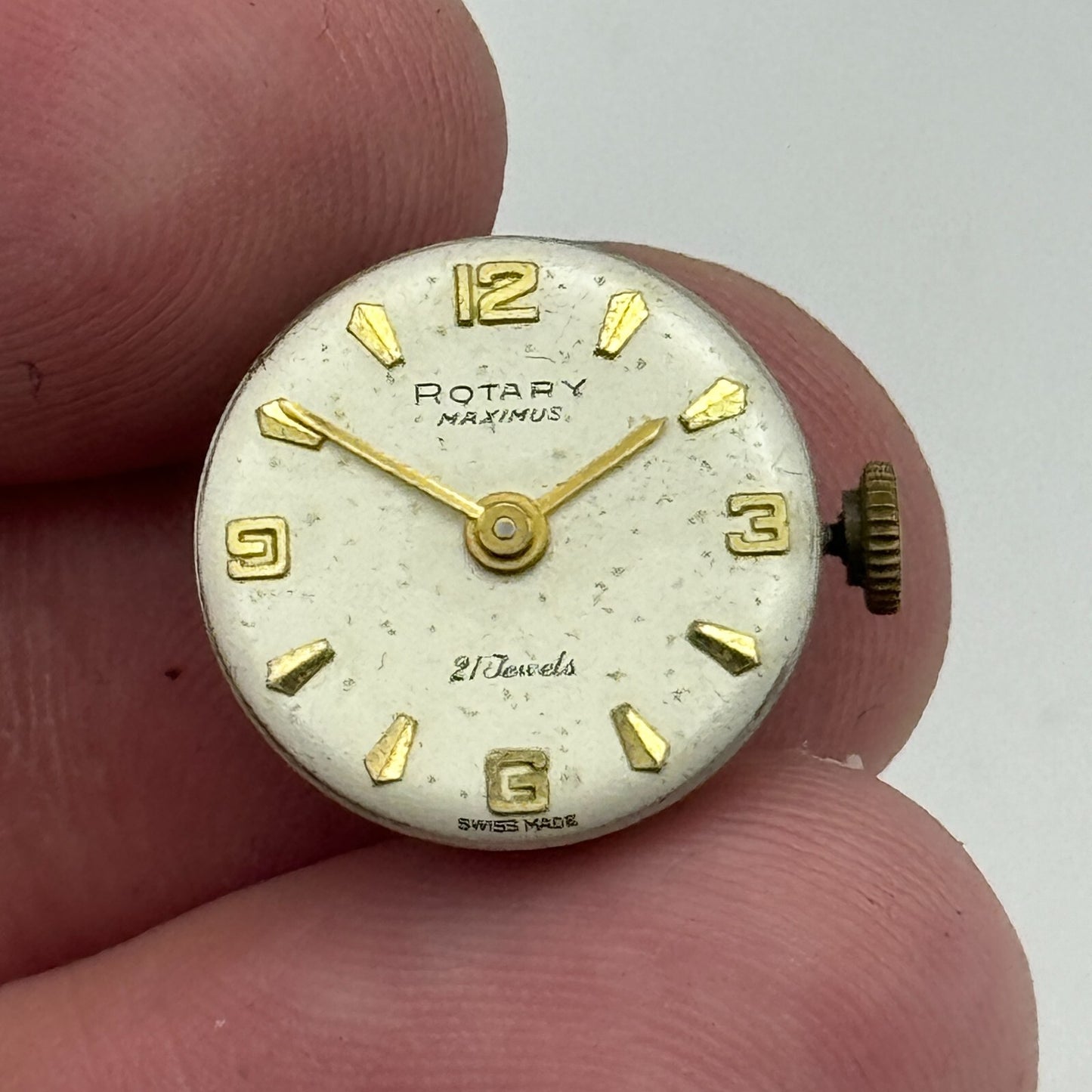 15.9mm Running ETA 2410 Rotary Maximus 415 Manual Wind Swiss Watch Movement
