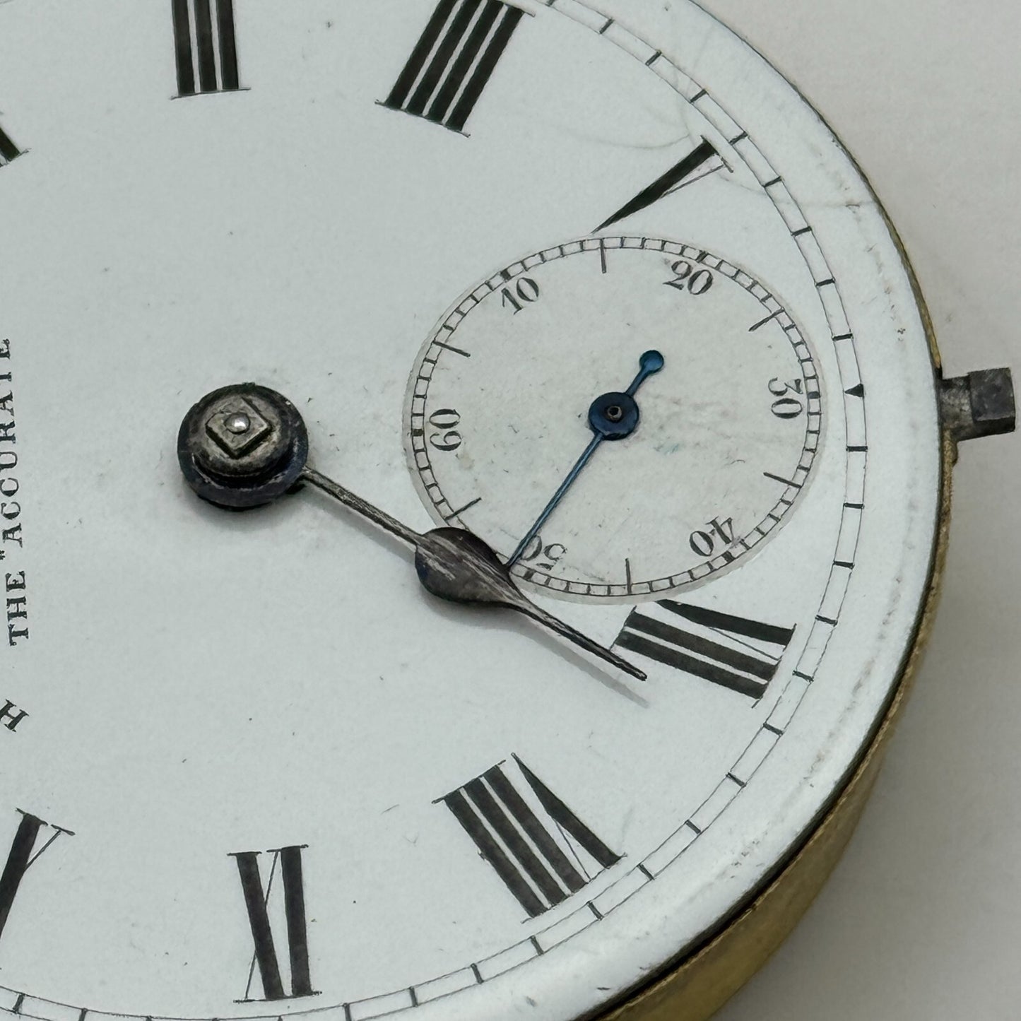 44.6mm Antique H Samuel Manchester The "Accurate" Pocket Watch Movement PARTS