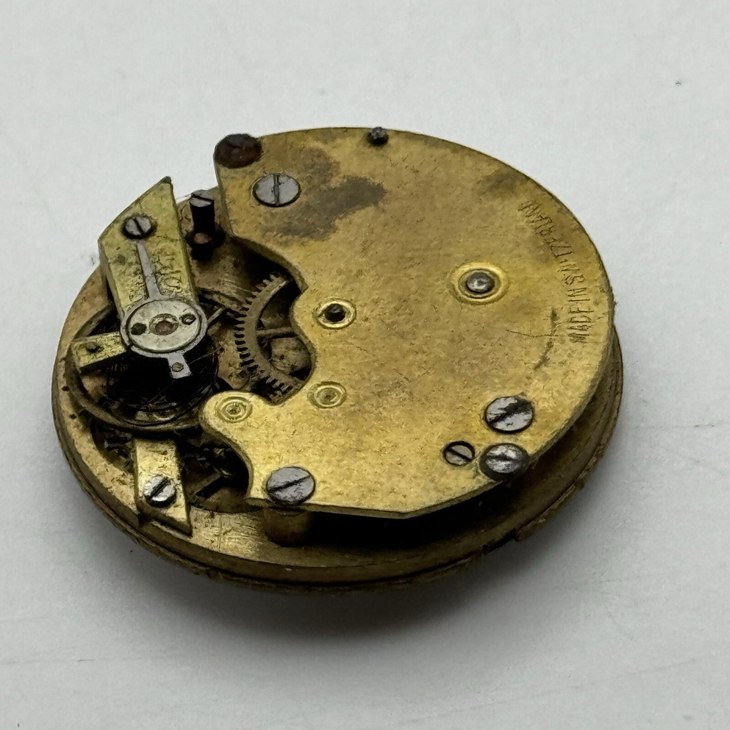 28.5mm Military Style Swiss Porcelain Watch Movement Parts Repair Restore