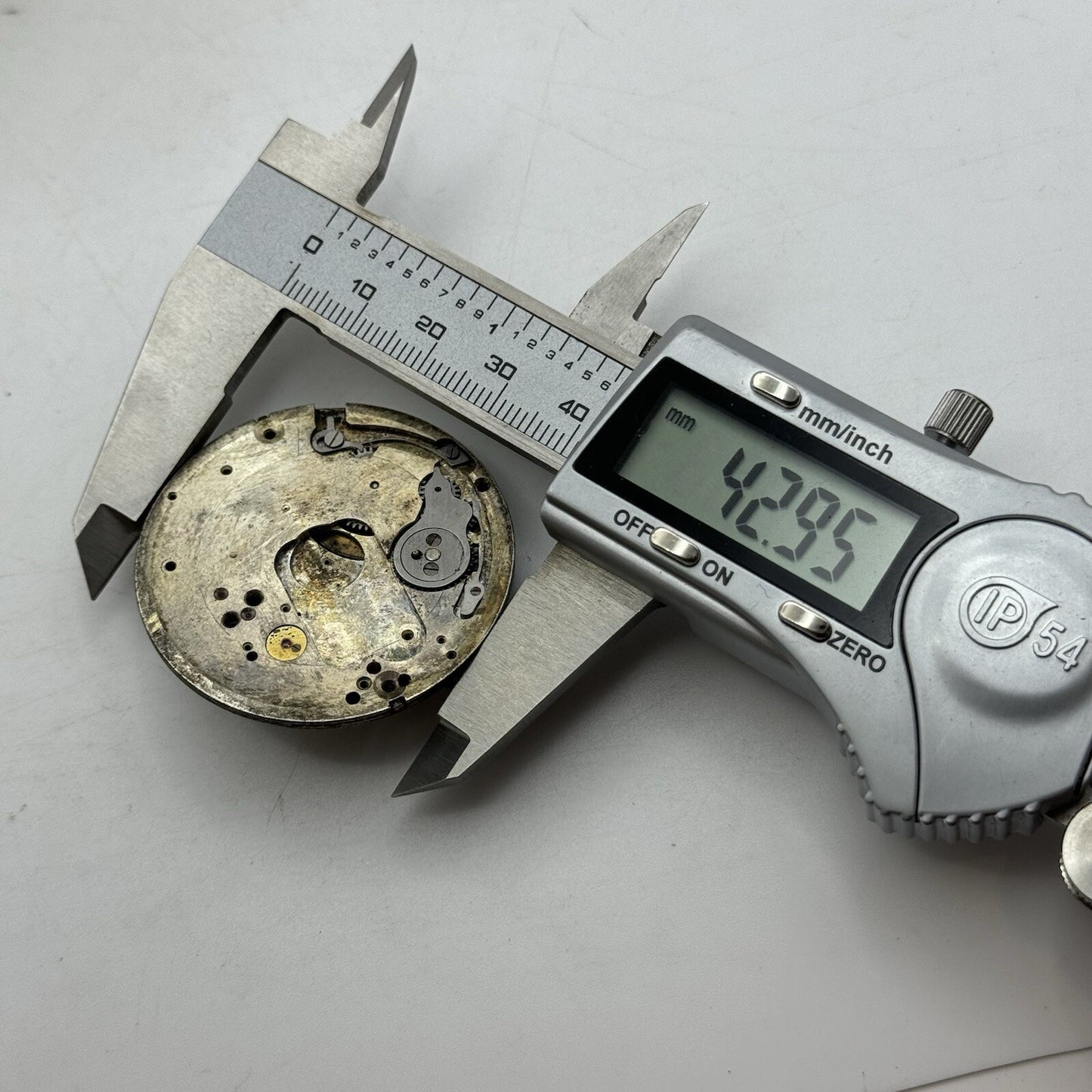 42.9mm Unidentified Chronograph Pocket Watch Movement FOR PARTS Restoration