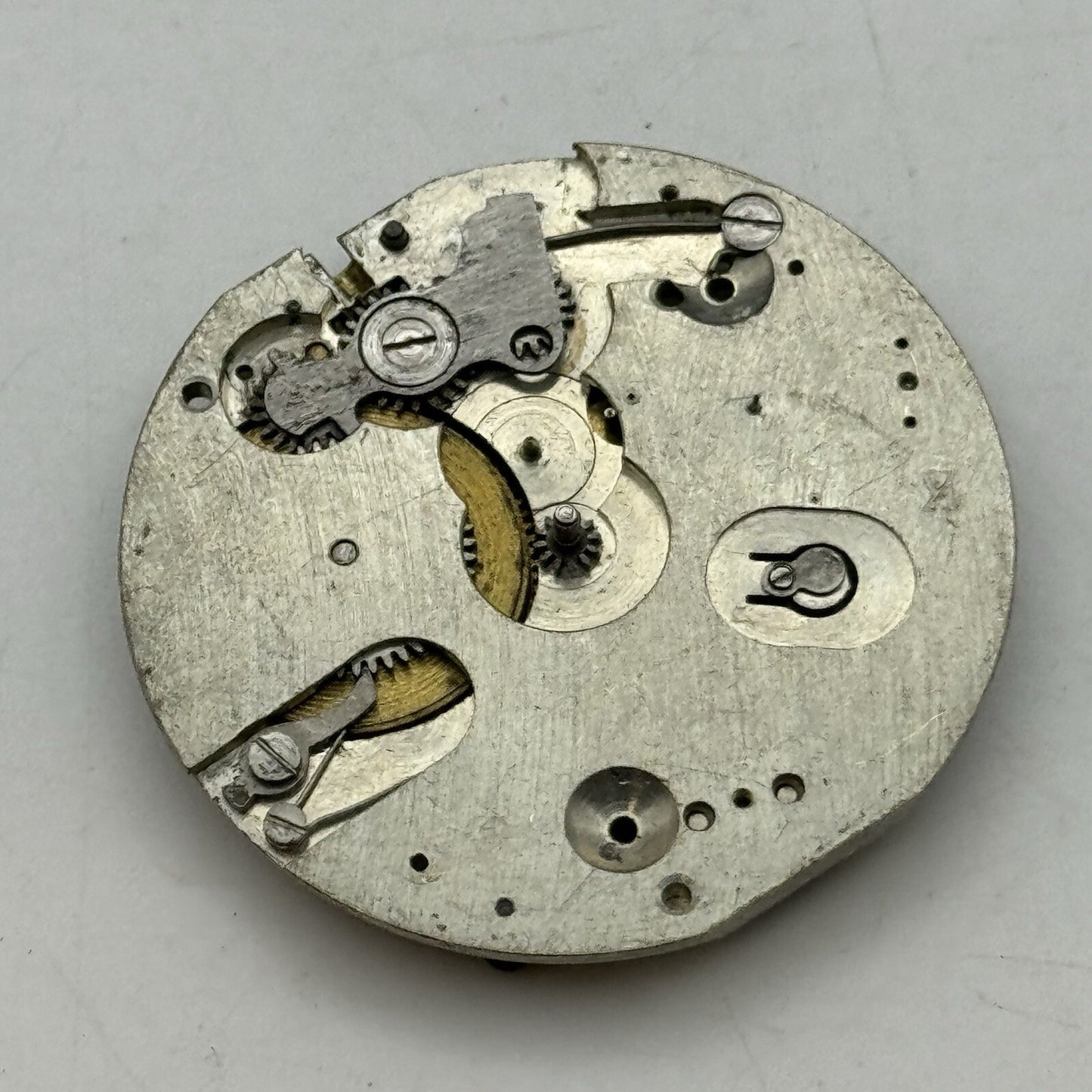 41.2mm Unidentified Interesting Pocket Watch Movement FOR PARTS Restore