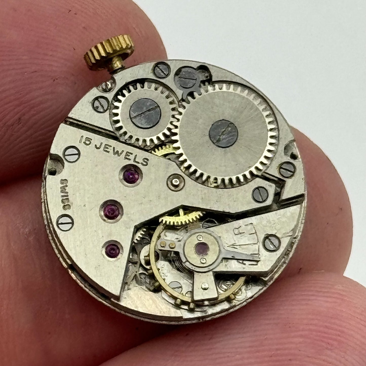 19.6mm Ladies Avia Derby D40 Manual Wind 15 Jewels Watch Movement PARTS SPARES