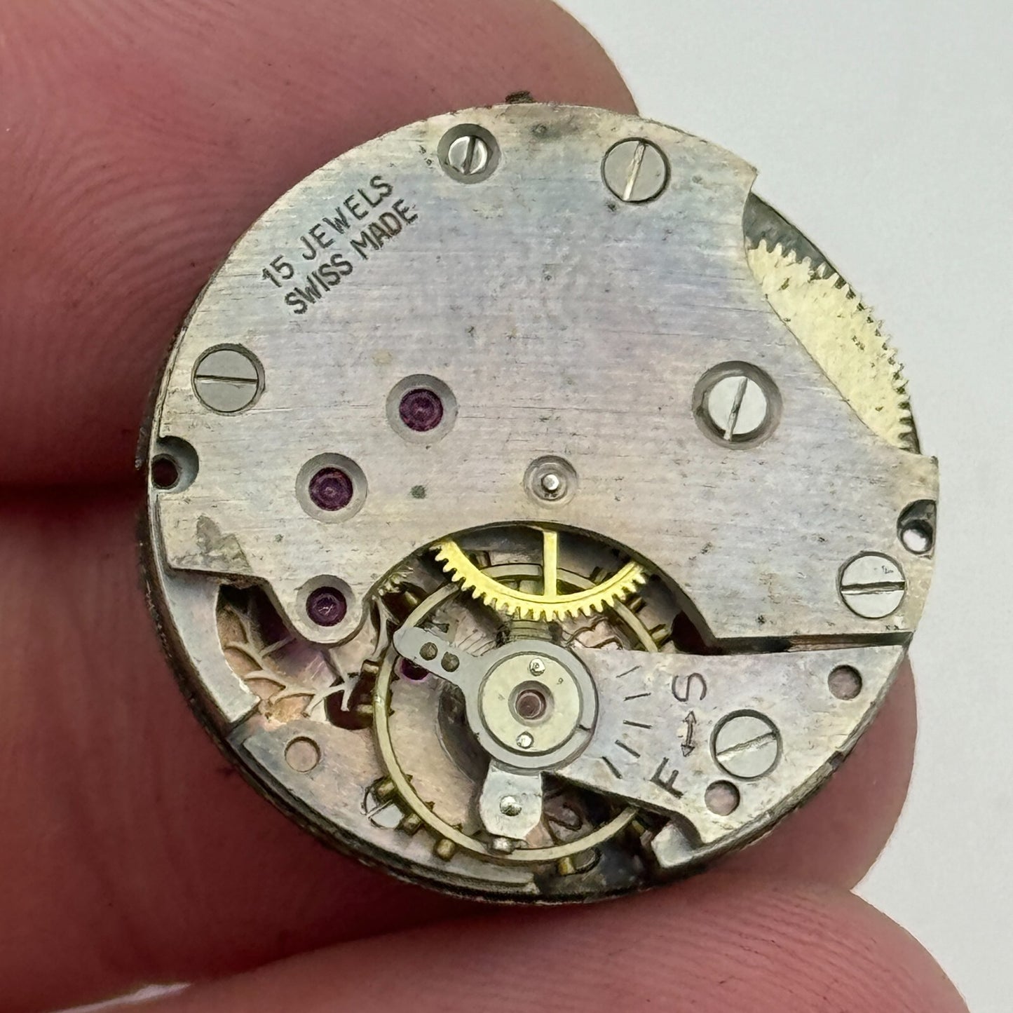 24mm Derrick Arogno A 120 Balance Ok Manual Wind Swiss Watch Movement PARTS