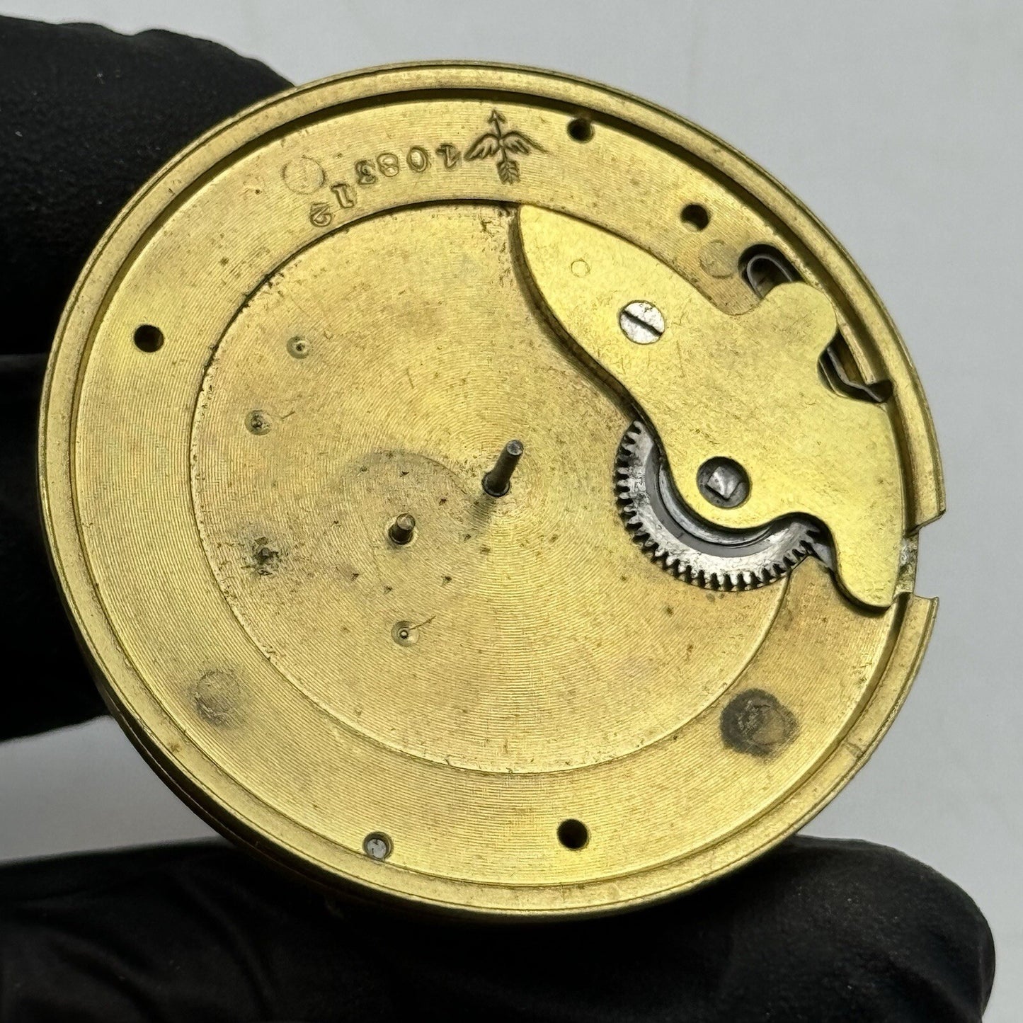 45.8mm Warranted English Lever Pocket Watch Movement FOR PARTS Restoration
