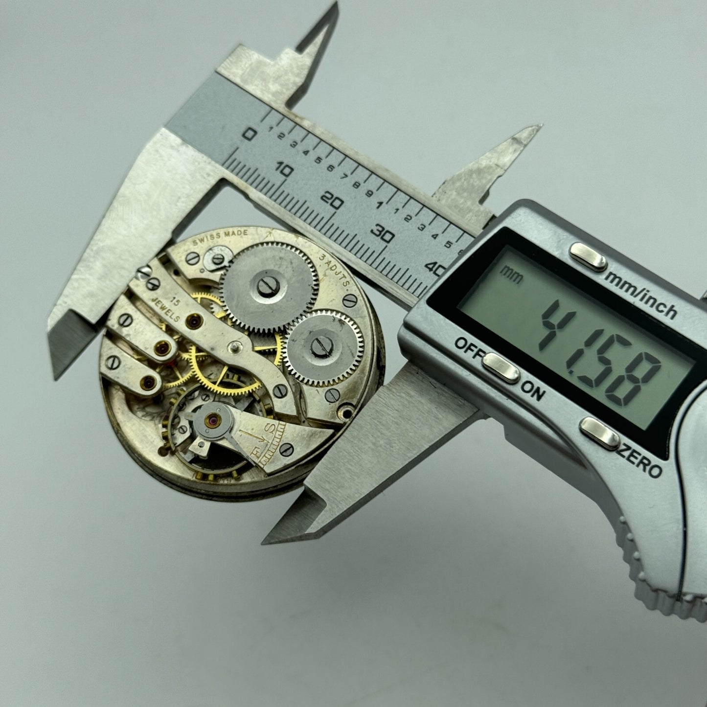 43mm Cyma Ref 919 Tavannes 15 Jewels Open Face Swiss Pocket Watch Movement PARTS