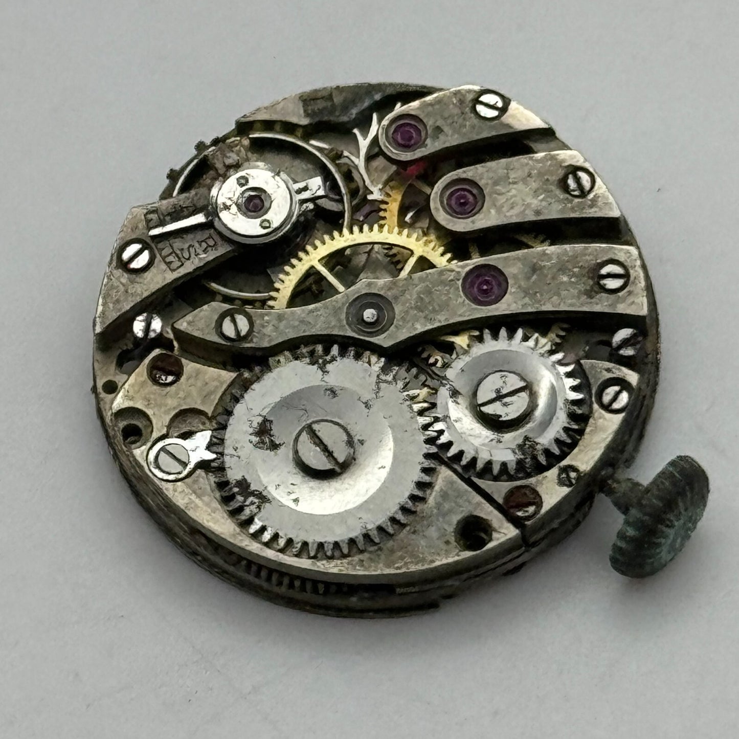 23.7mm AS Trench Watch Movement Balance Intact Swiss Manual Wind Vintage PARTS