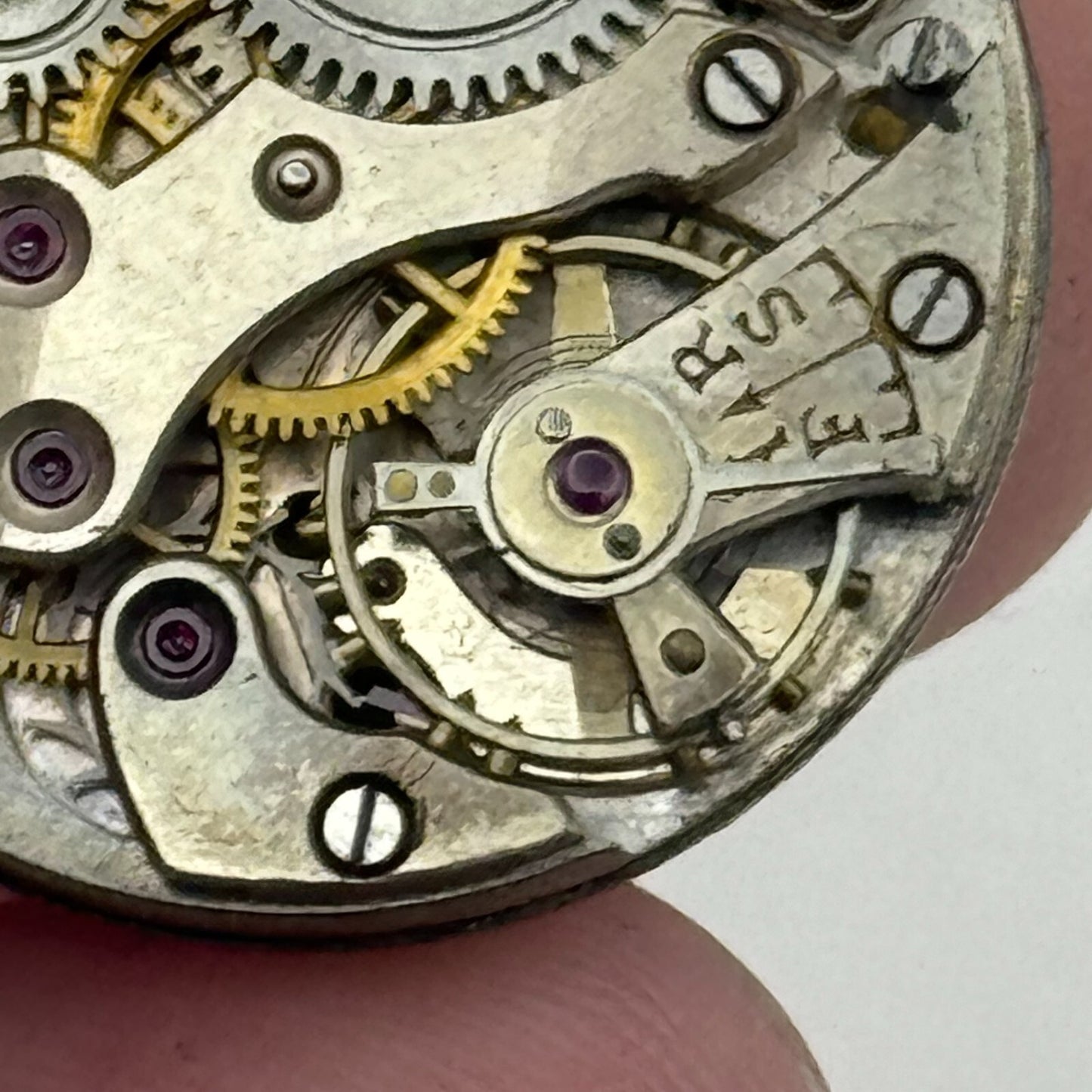 23.6mm J W Benson FHF 37 Manual Wind Watch Movement Swiss Vintage PARTS SPARES