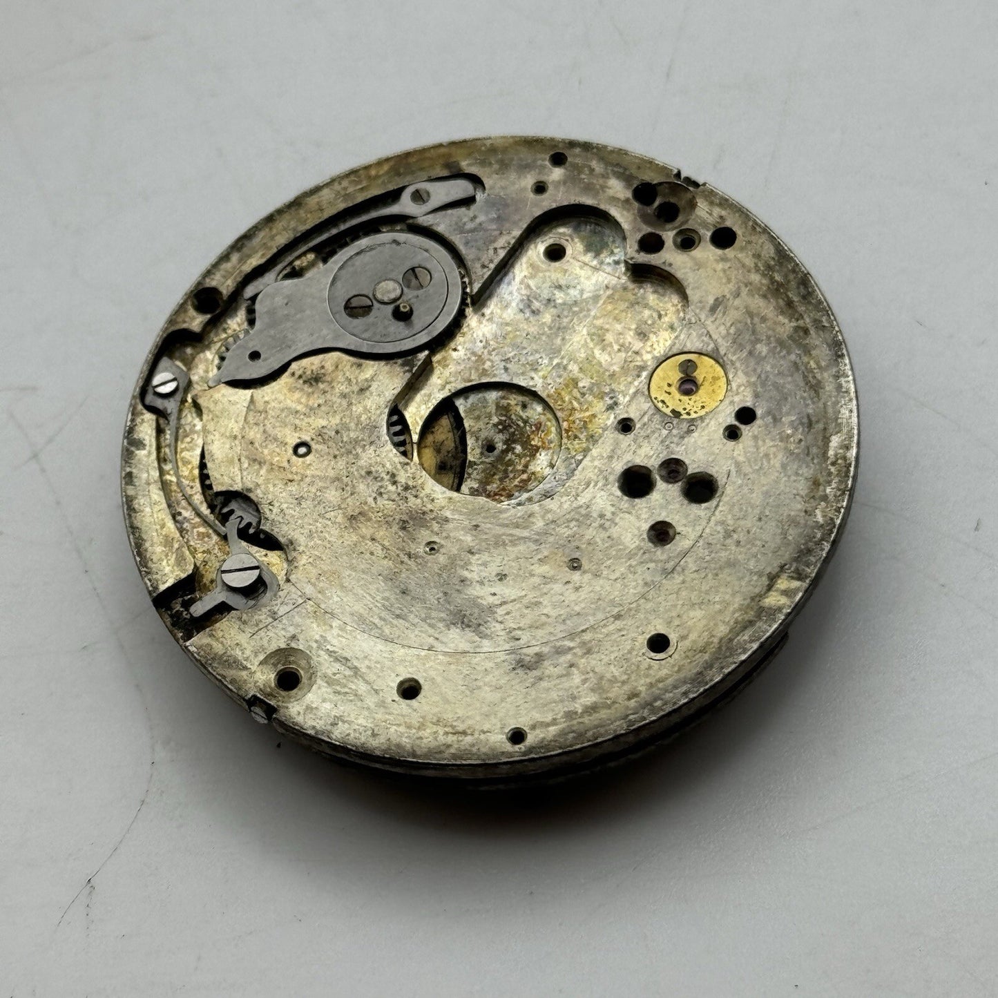 42.9mm Unidentified Chronograph Pocket Watch Movement FOR PARTS Restoration
