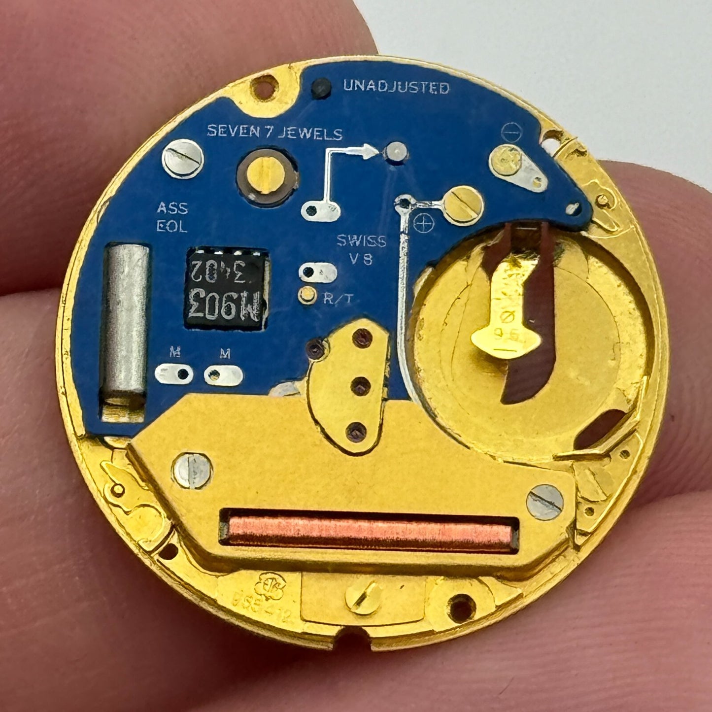 23.8mm ETA 955.412 Swiss 7 Jewels Quartz Watch Movement Vintage UNTESTED PARTS