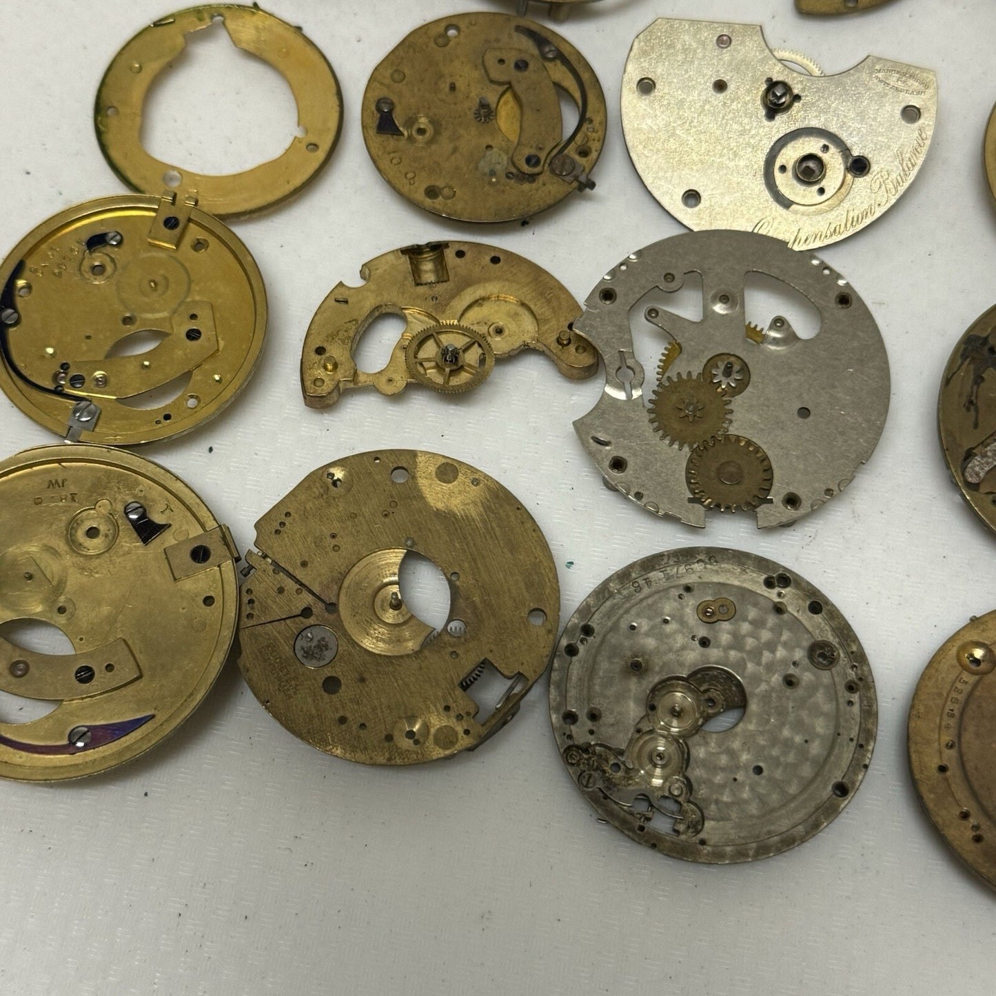 400 Grams Mixed Partial Pocket Watch Movements Watchmakers Job Lot Spares Parts