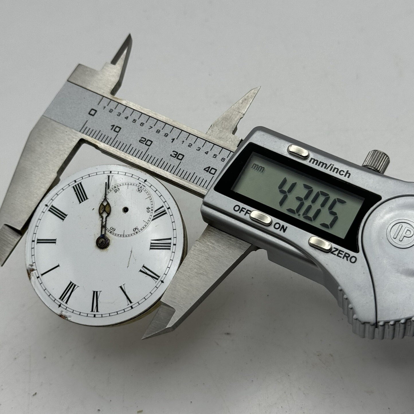 43mm Unidentified 1 x Military Hand Pocket Watch Movement Dial FOR PARTS Repair