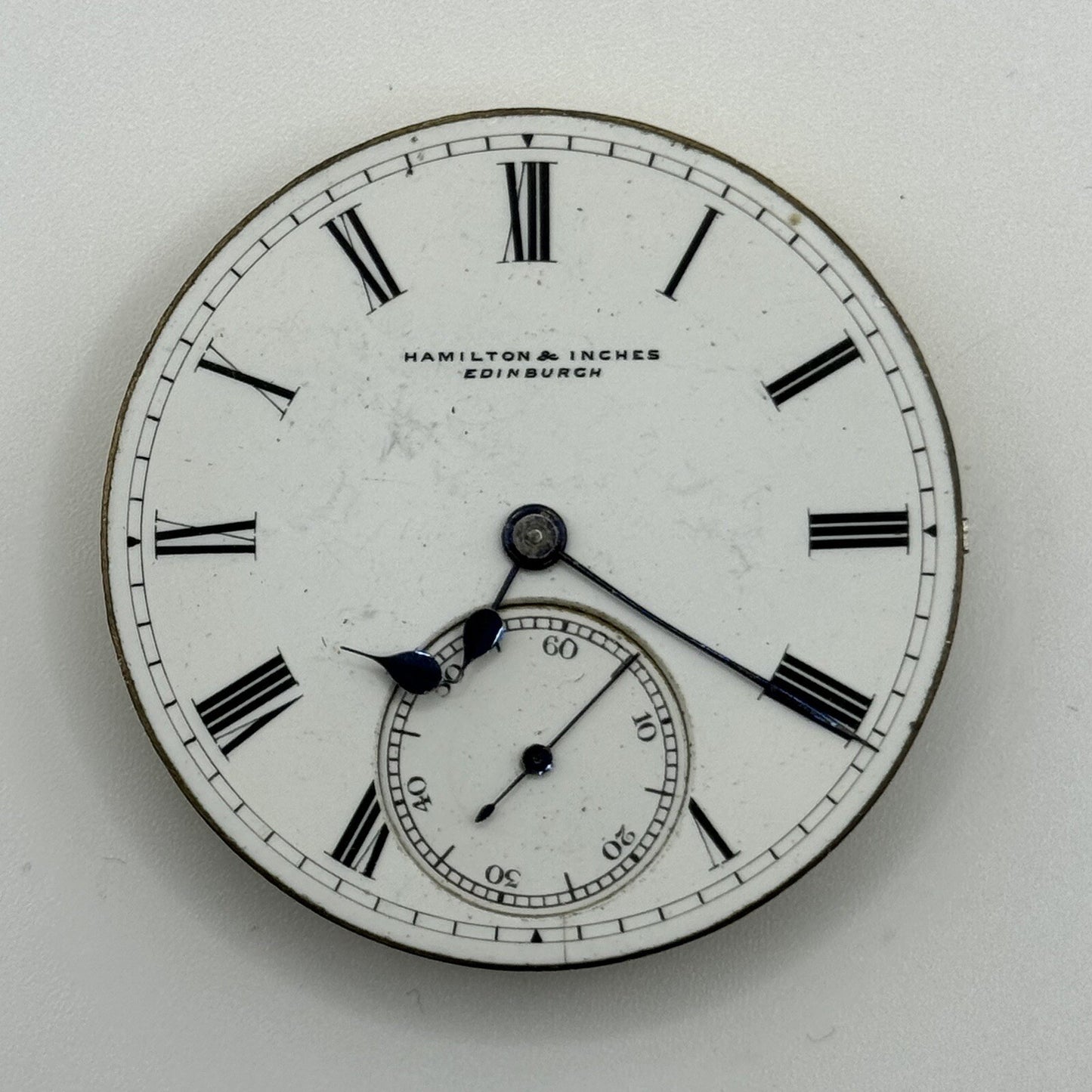 41.3mm Manual Wind Hamilton & Inches Edinburgh Pocket Watch Movement FOR PARTS