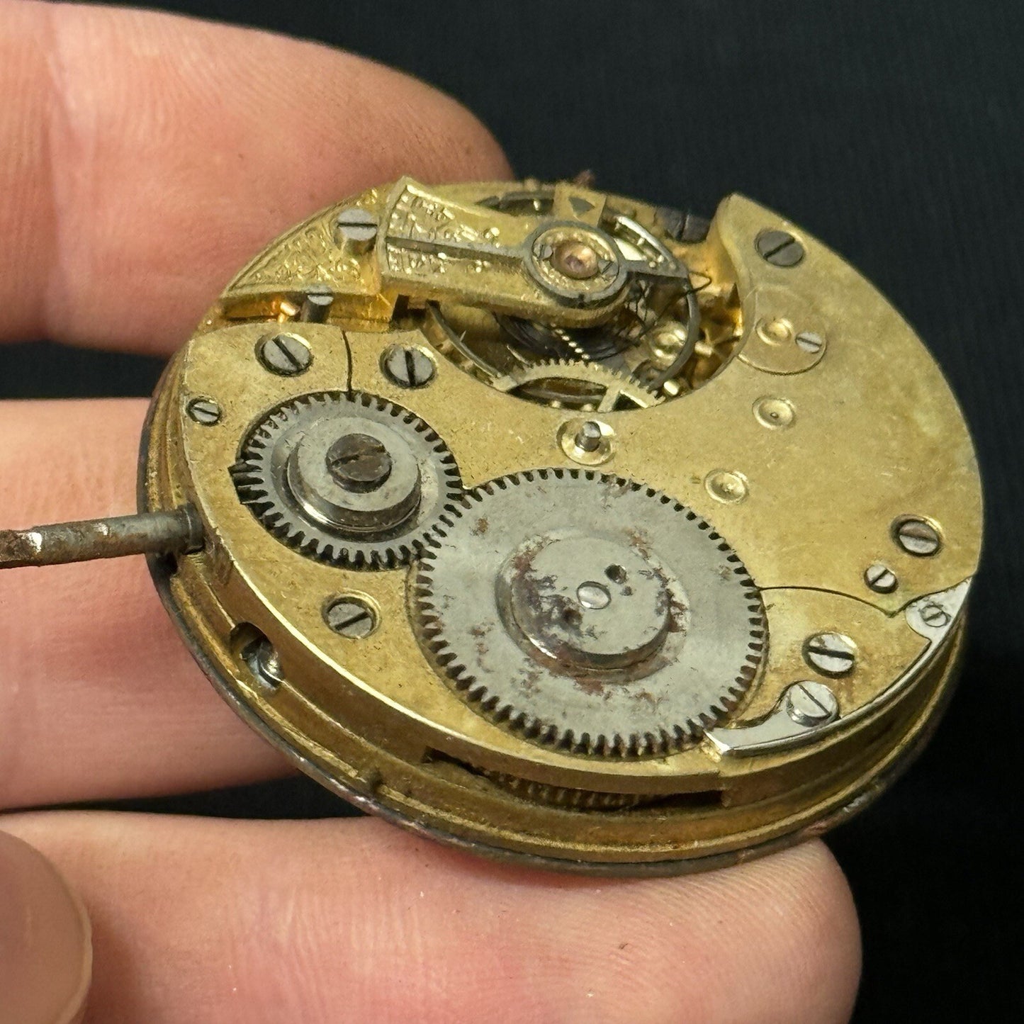 41.6mm Open Face Good Quality Unidentified Pocket Watch Movement To Restore
