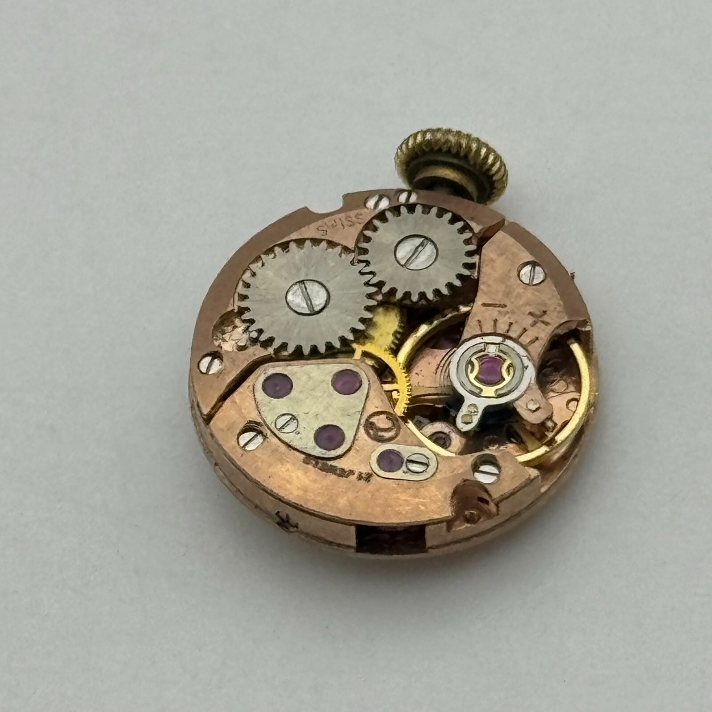 15.5mm Walker & Hall ETA 2412 Manual Wind 21 Jewels Watch Movement PARTS REPAIR