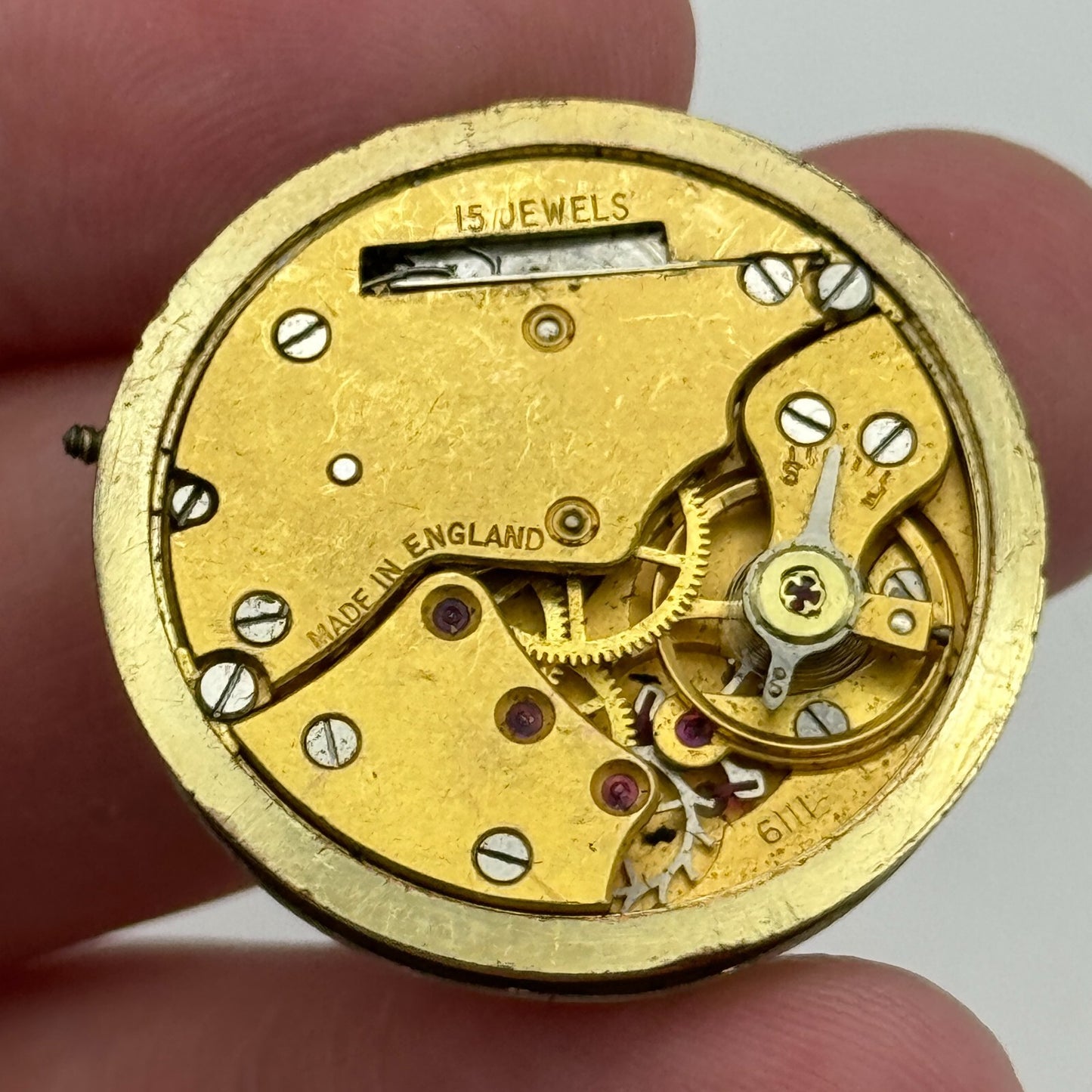 30.5mm Mens Smiths De Luxe Cal 6111 Shockproof Manual Wind Watch Movement PARTS