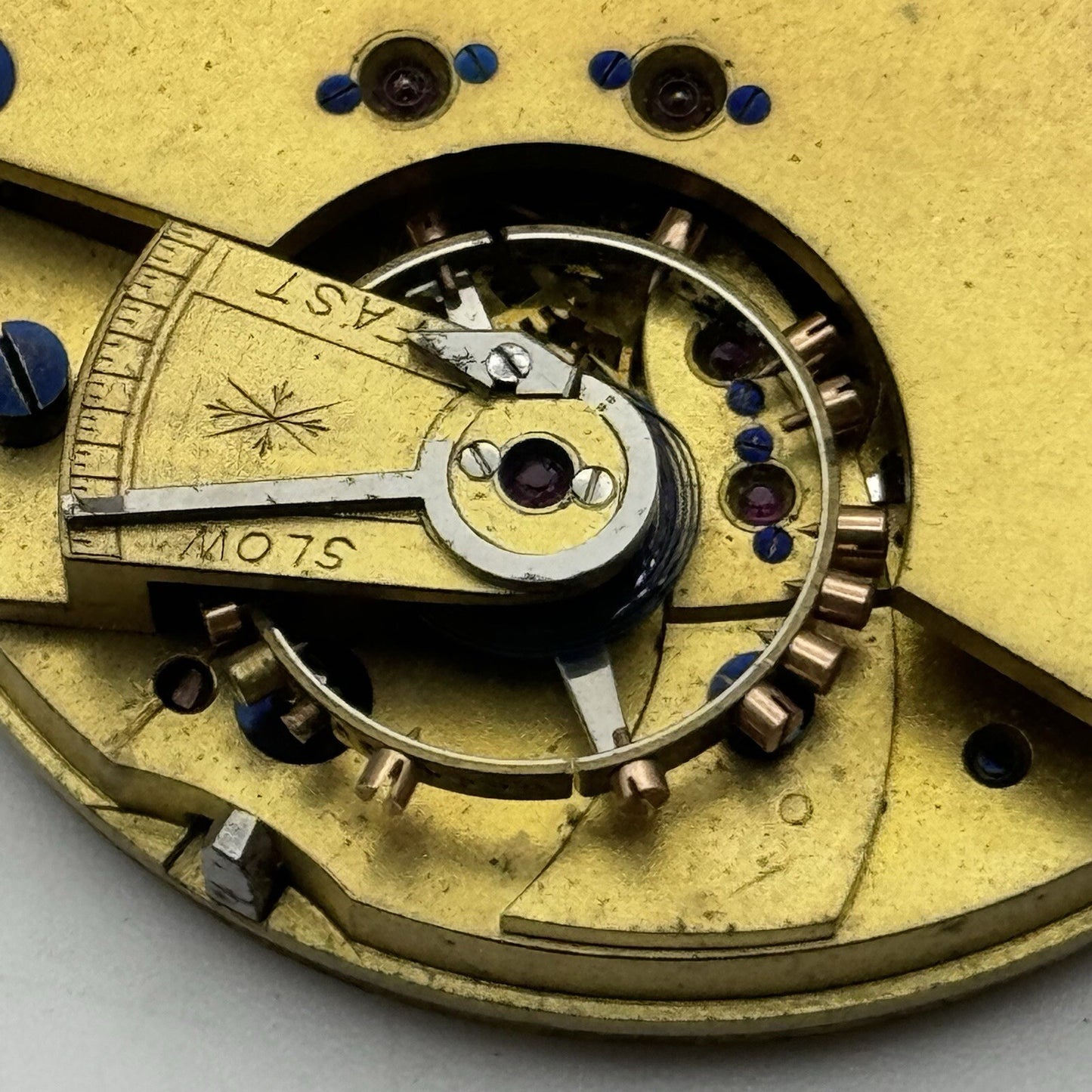 47.2mm Manual Wind Antique D Tunks Accrington Pocket Watch Movement FOR PARTS