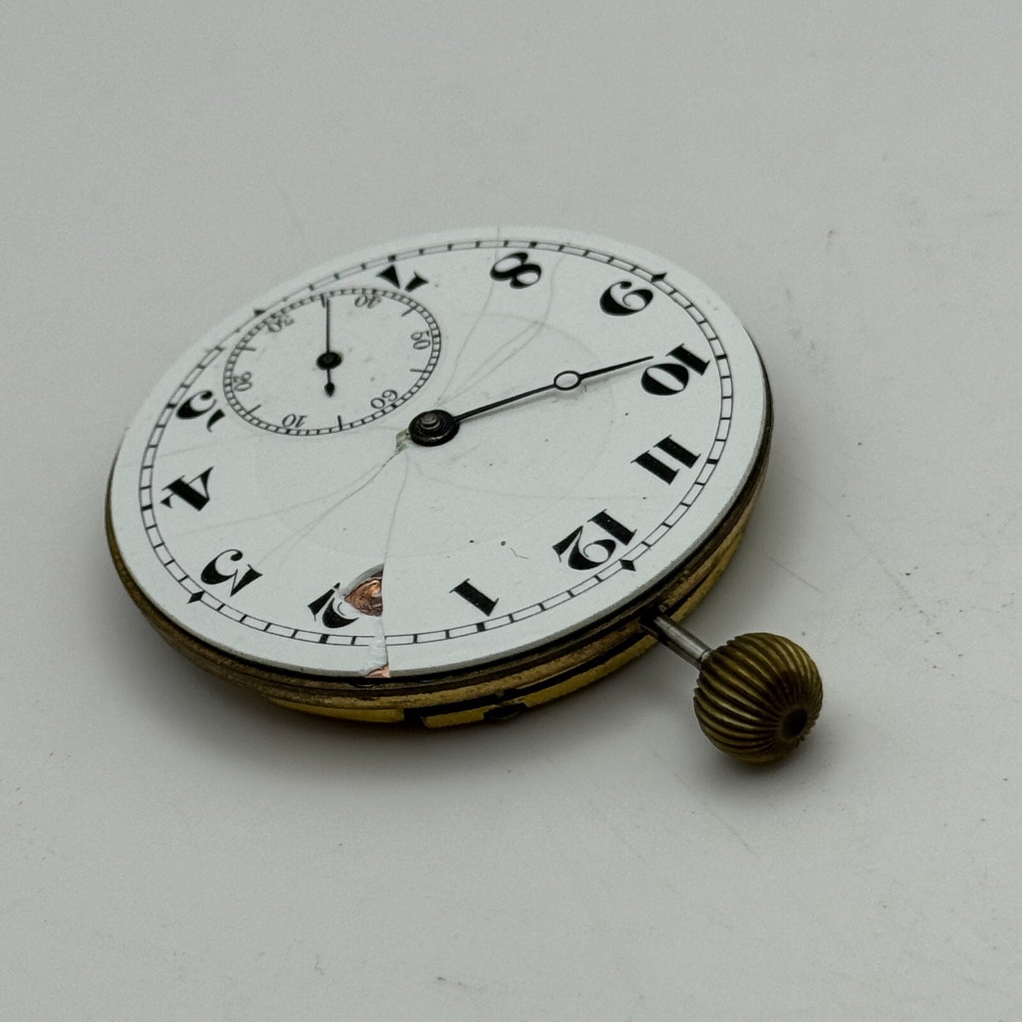 42.9mm Open Face Balance Intact Swiss 15 Jewels Pocket Watch Movement PARTS