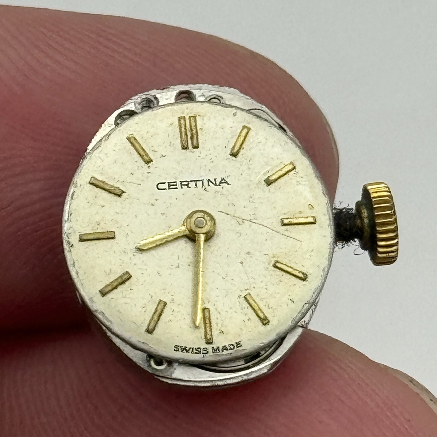 12.9mm Ladies Running Certina 13-20 Swiss Manual Wind Watch Movement PARTS SPARE