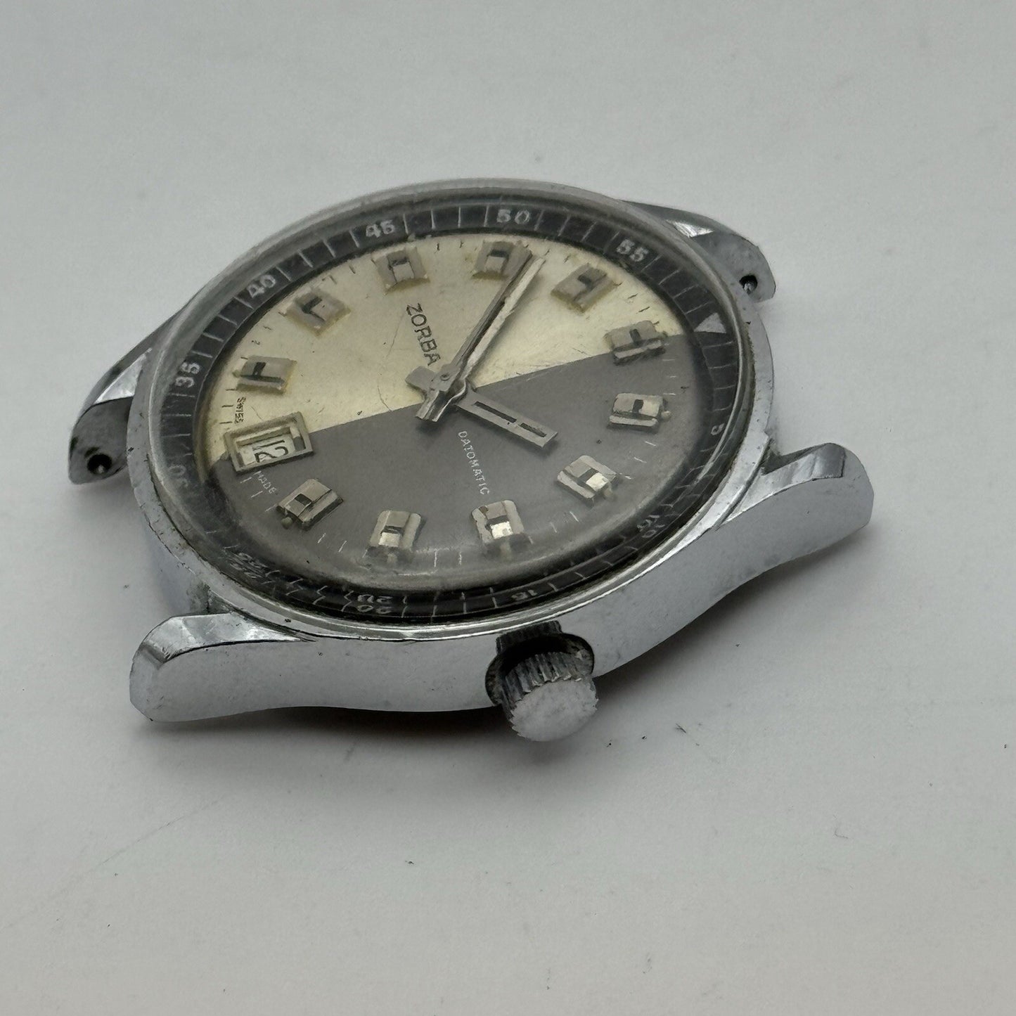 36mm Manual Wind Zorba Datomatic Ilona LTD Swiss Watch FOR PARTS RESTORE