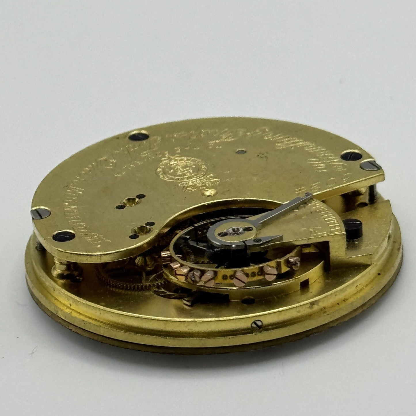 41.3mm Manual Wind Hamilton & Inches Edinburgh Pocket Watch Movement FOR PARTS