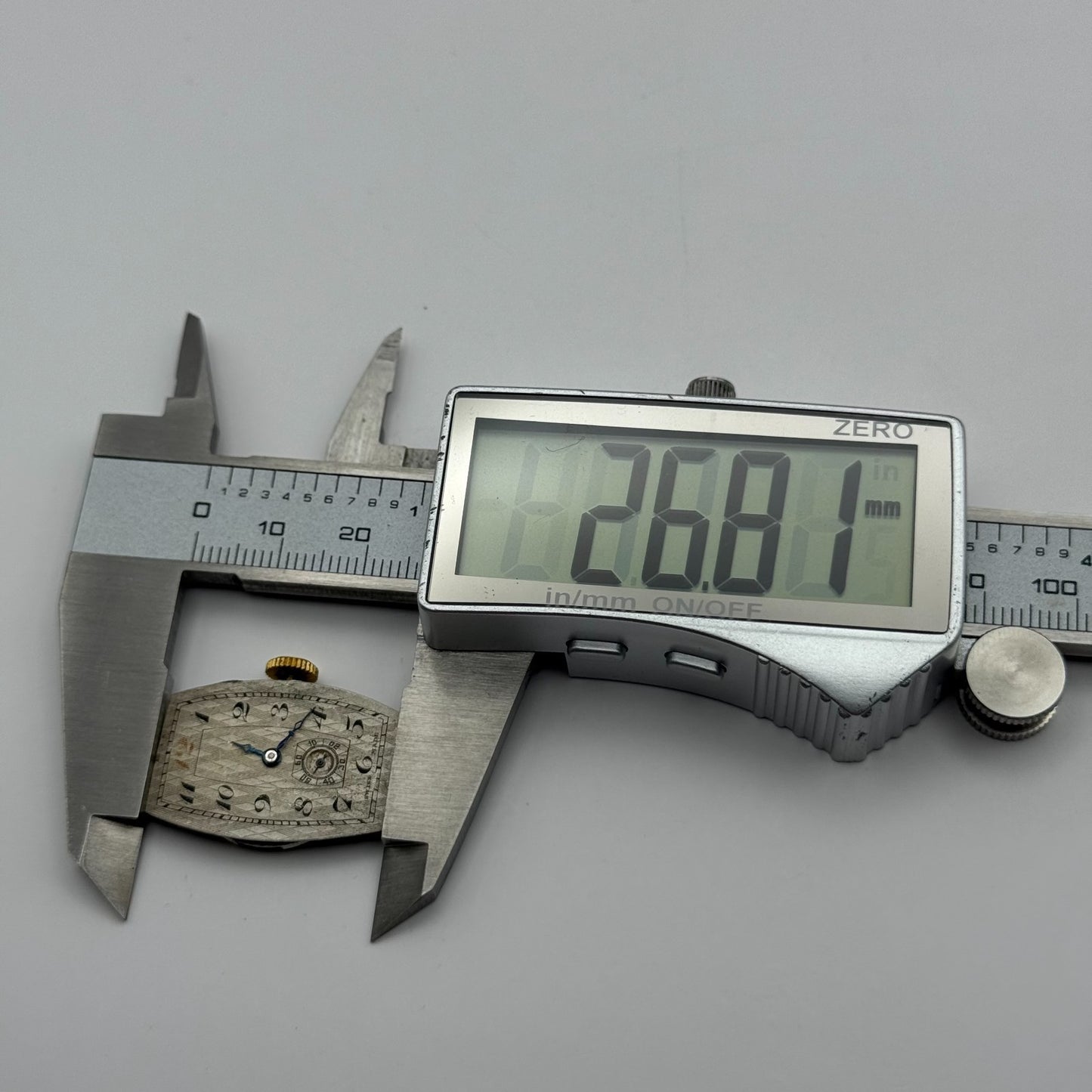 Art Deco 15 Jewels Swiss Sub Seconds Watch Movement Manual Wind Parts 19.6mm