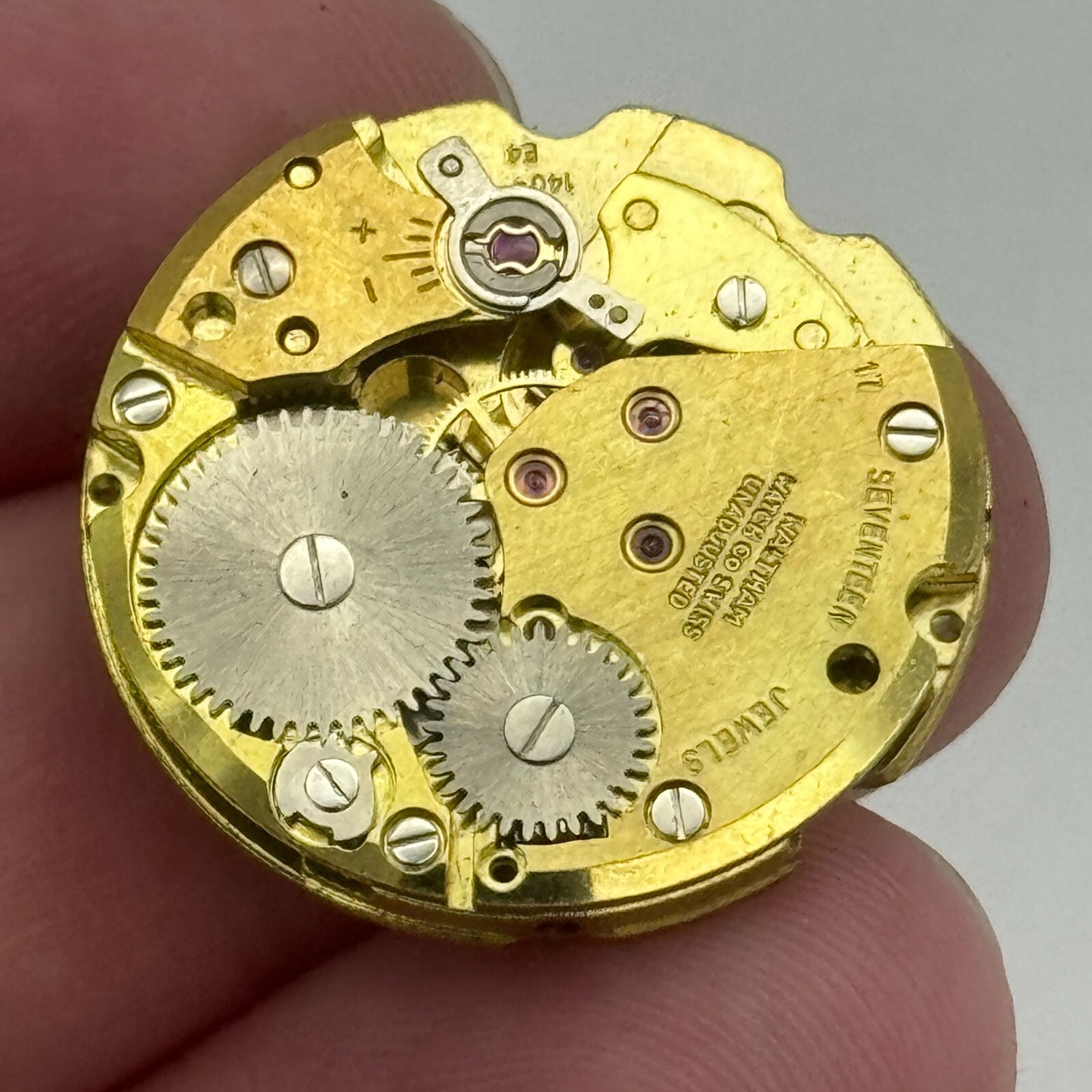 25.9mm Waltham SGT 140-A E4 Manual Wind Watch Movement Swiss Vintage PARTS SPARE
