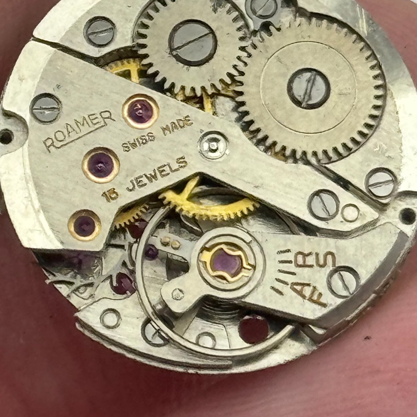 22.2mm Roamer MST 450 Manual Wind 15 Jewels Watch Movement Swiss Made PARTS