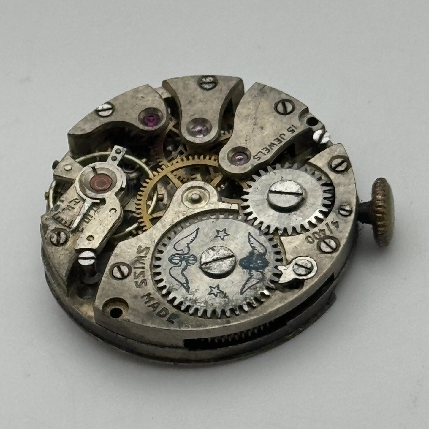 23.7mm Running Rotary AS 340 Manual Wind Watch Movement Swiss Vintage PARTS
