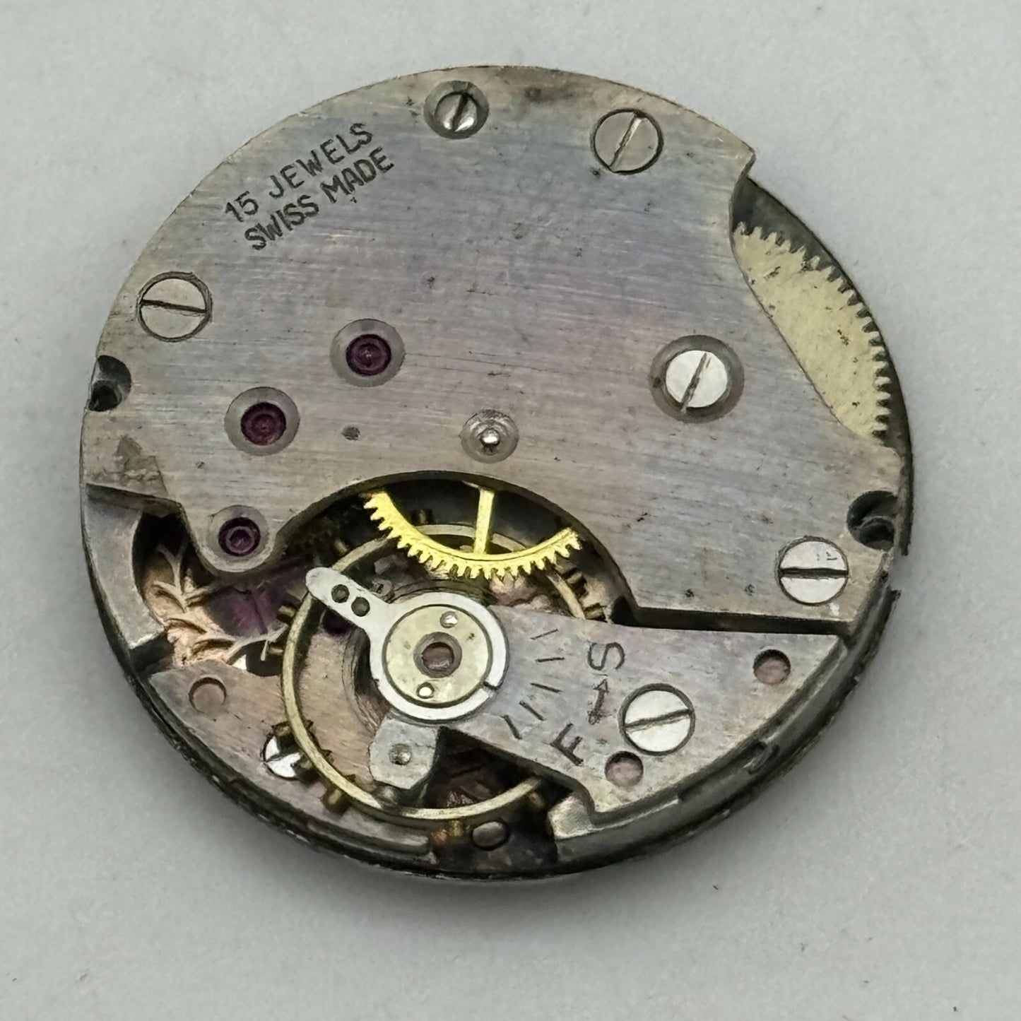 24mm Derrick Arogno A 120 Balance Ok Manual Wind Swiss Watch Movement PARTS