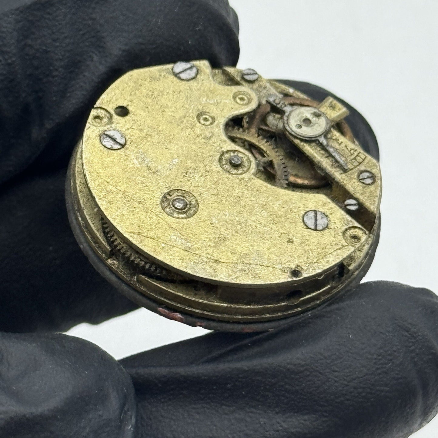 29.1mm Beautiful Patterned Dial Old Style Pocket Watch Movement FOR PARTS