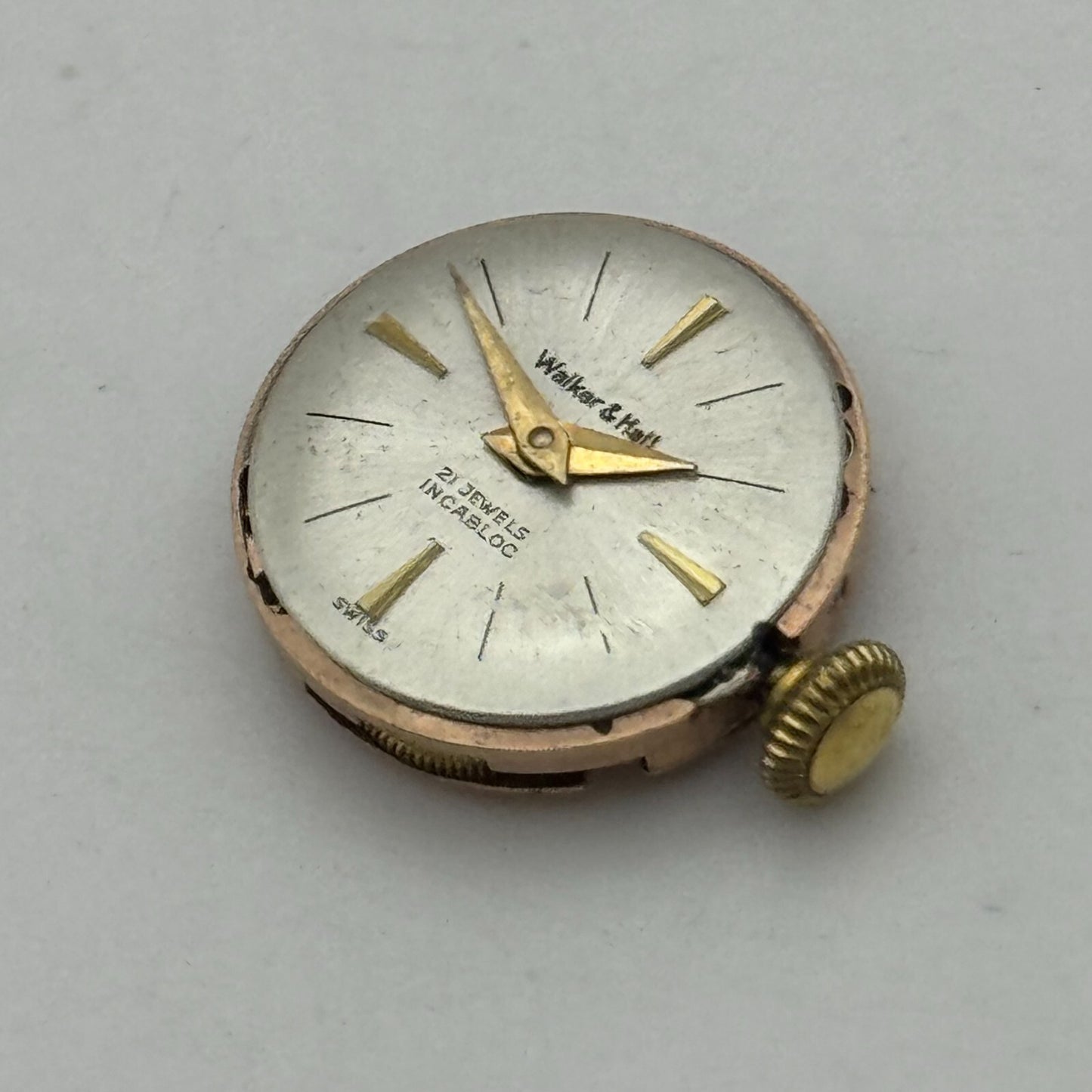 15.5mm Walker & Hall ETA 2412 Manual Wind 21 Jewels Watch Movement PARTS REPAIR