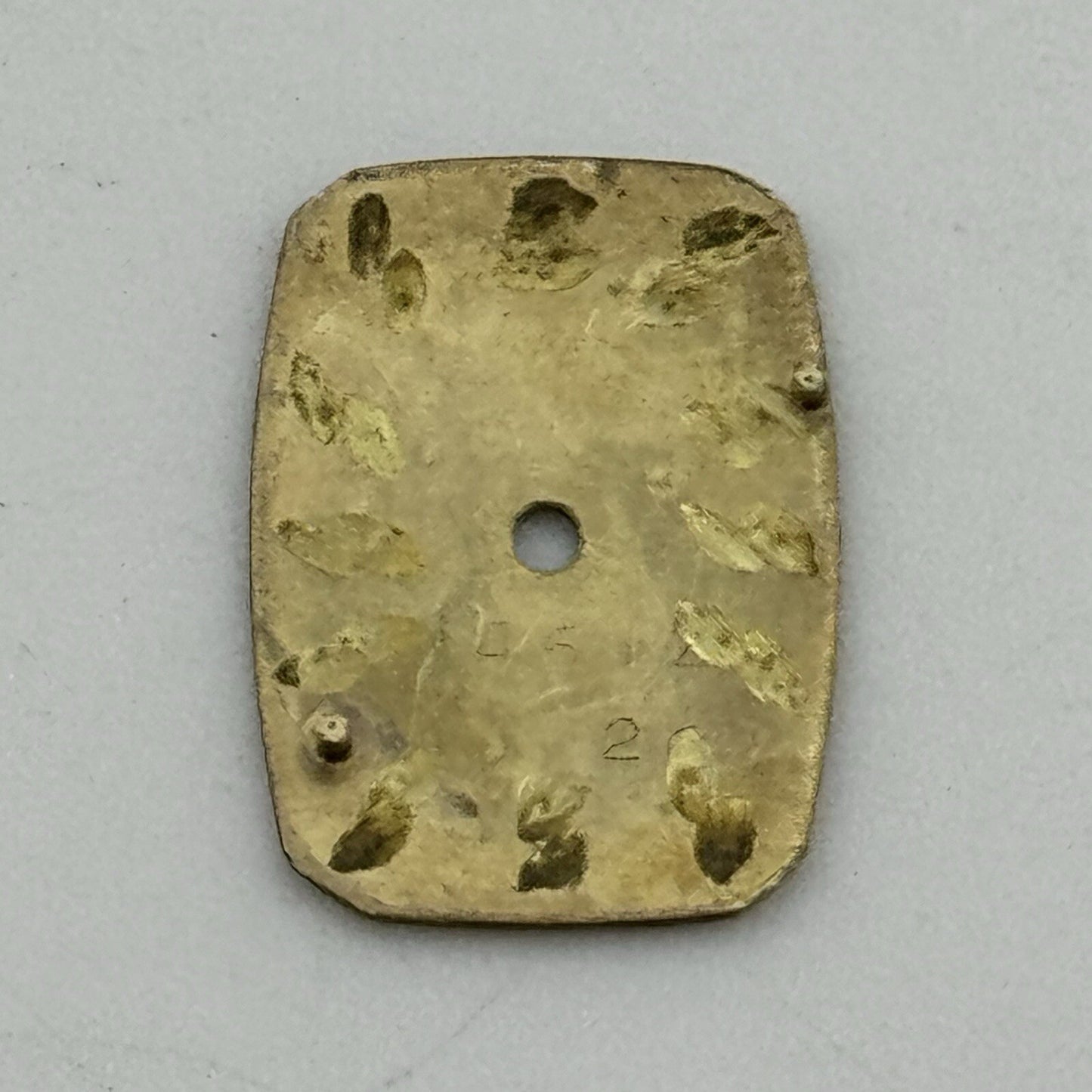 15.6mm x 11.7mm Rectangle Omega Gold Tone Ladies Wristwatch Dial Spares Parts