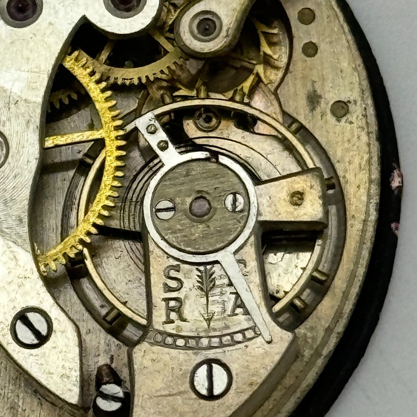 42.5mm Vintage Swiss Open Face Balance Intact Pocket Watch Movement PARTS SPARES