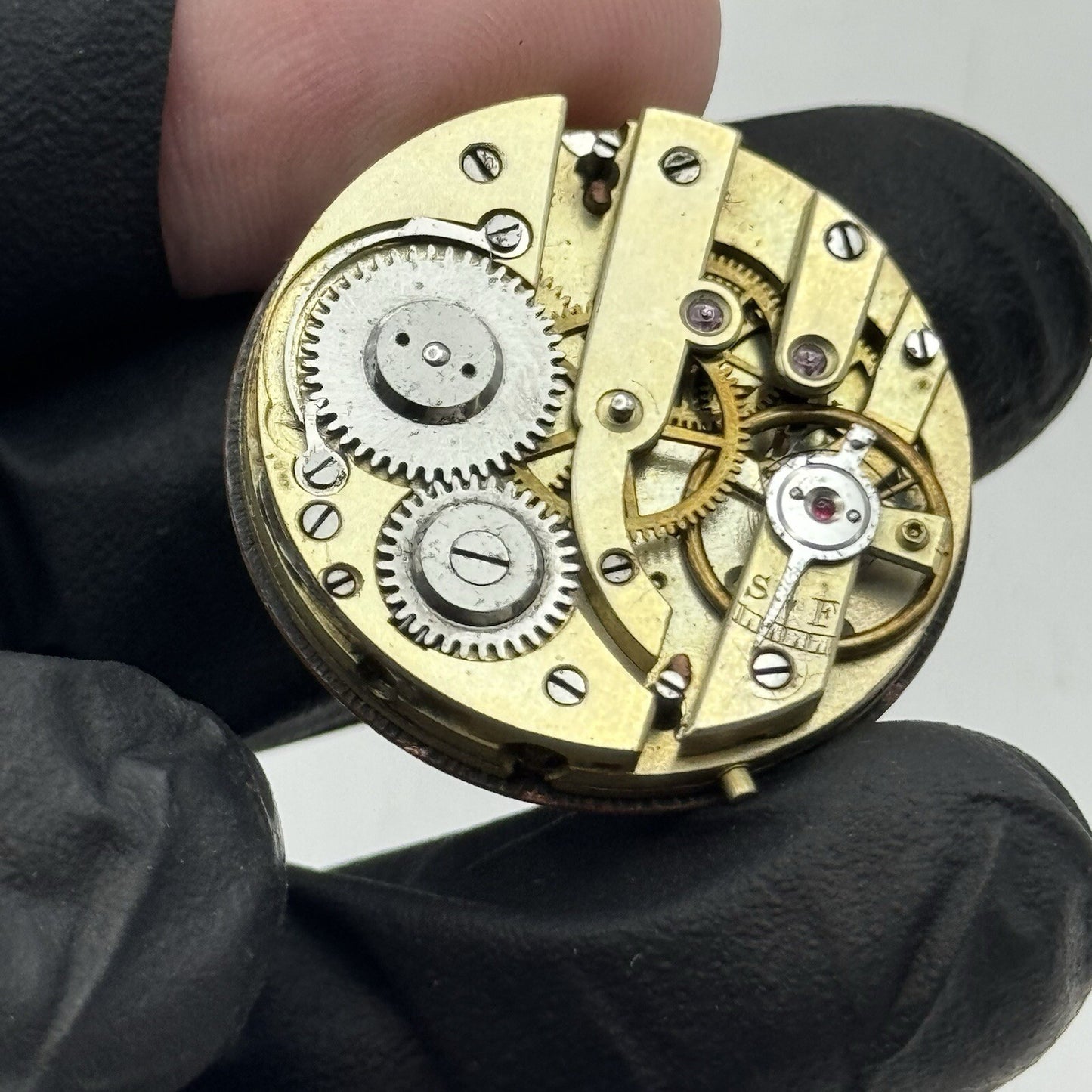 29.4mm Quality White Porcelain Dial Cylinder Watch Movement Parts Repair