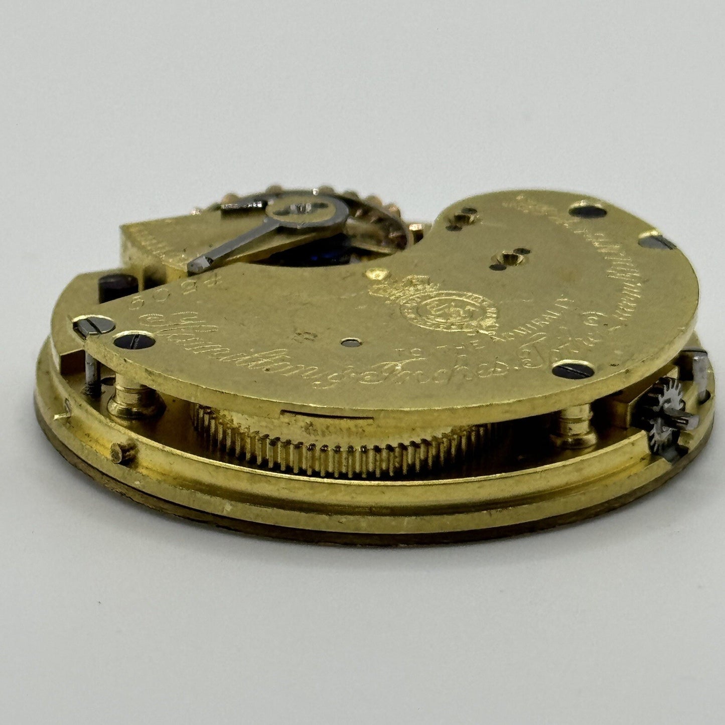 41.3mm Manual Wind Hamilton & Inches Edinburgh Pocket Watch Movement FOR PARTS