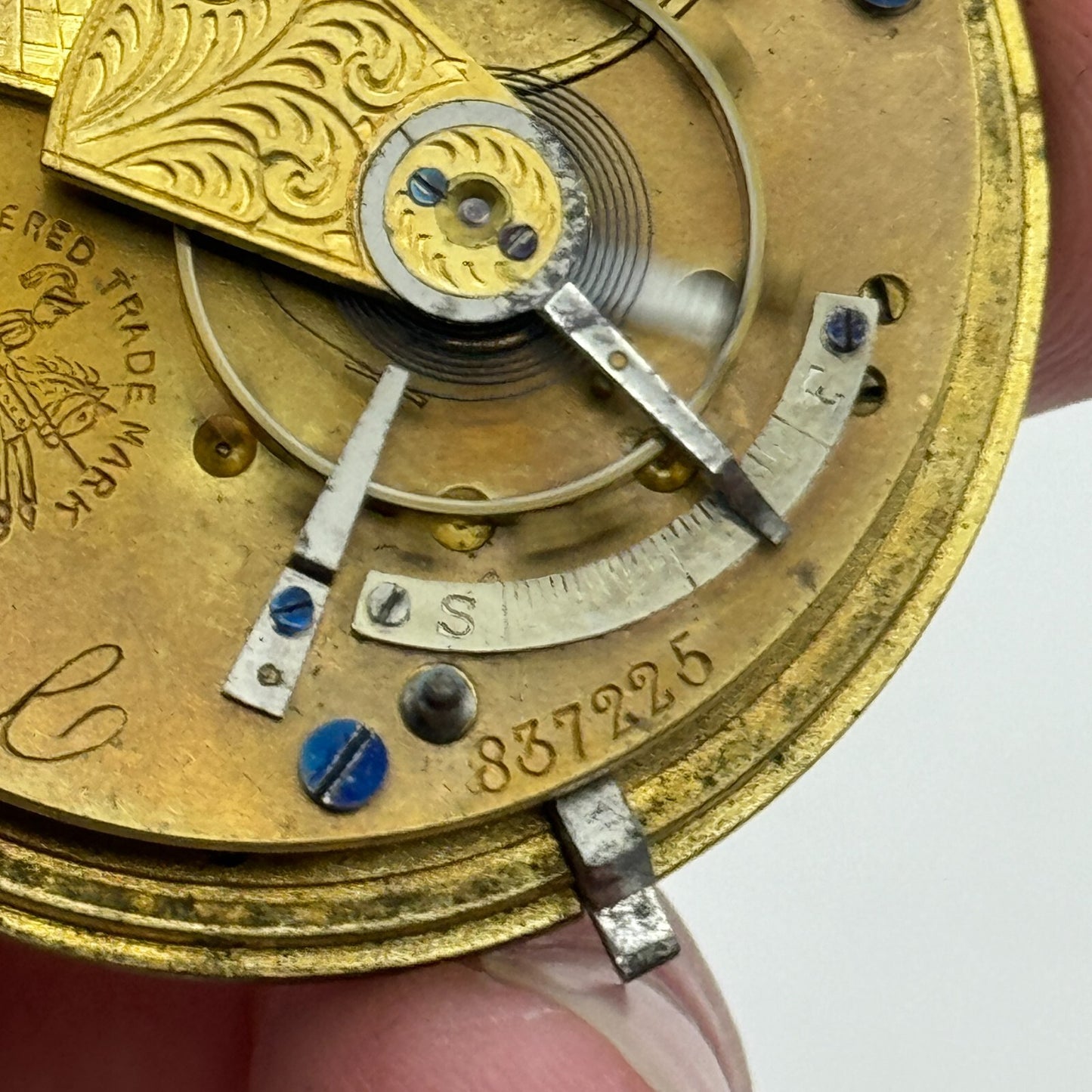 44.6mm Antique H Samuel Manchester The "Accurate" Pocket Watch Movement PARTS