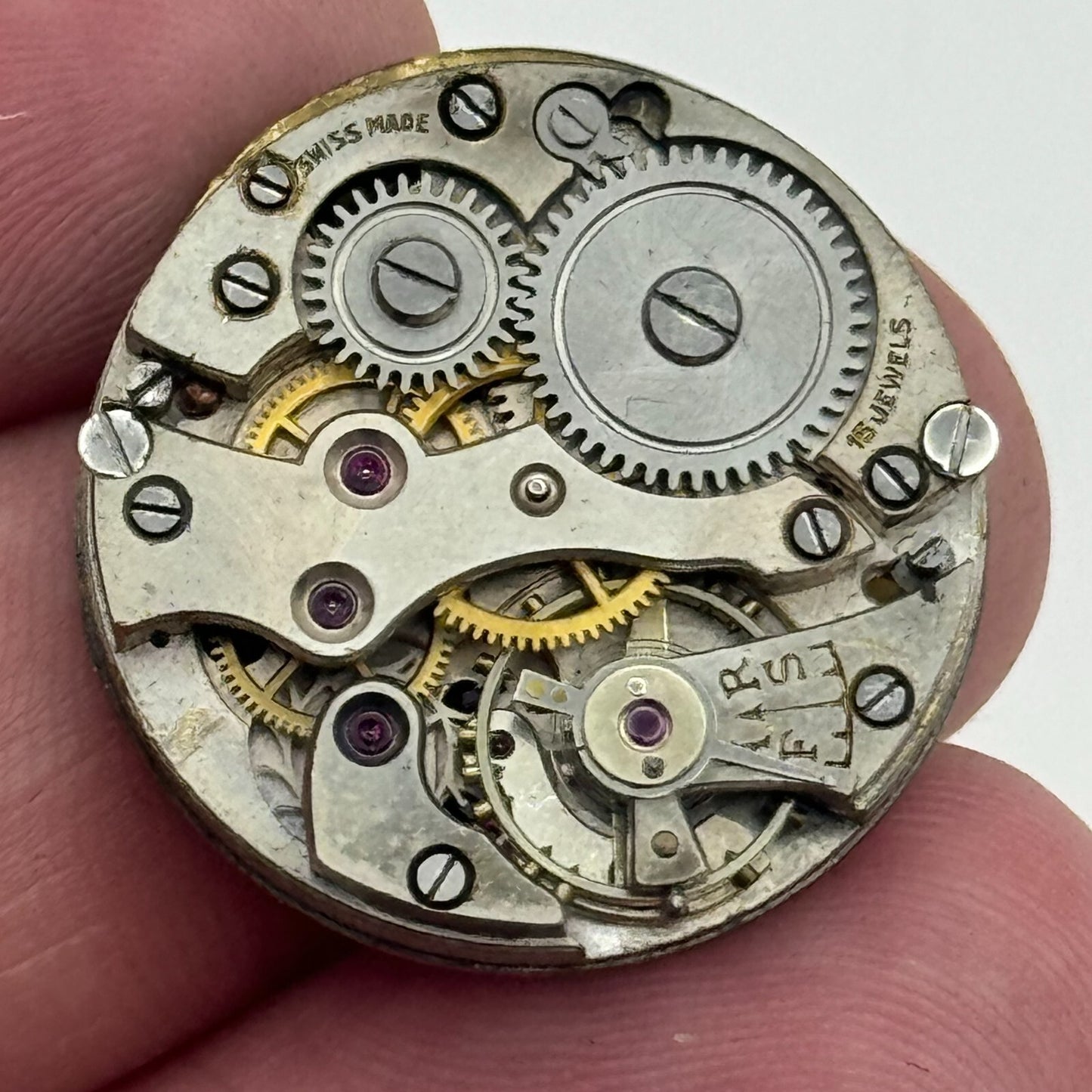 23.6mm J W Benson FHF 37 Manual Wind Watch Movement Swiss Vintage PARTS SPARES