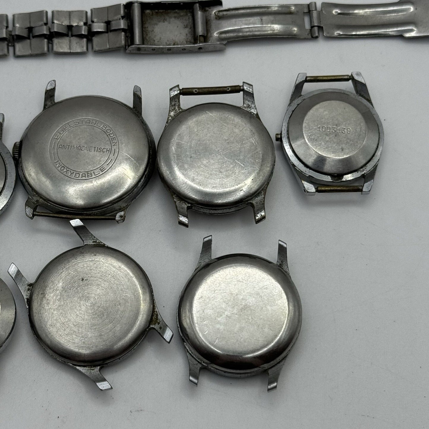 10 x Vintage Soviet Manual Wind Watch Heads For Parts Repair Job Lot Bundle