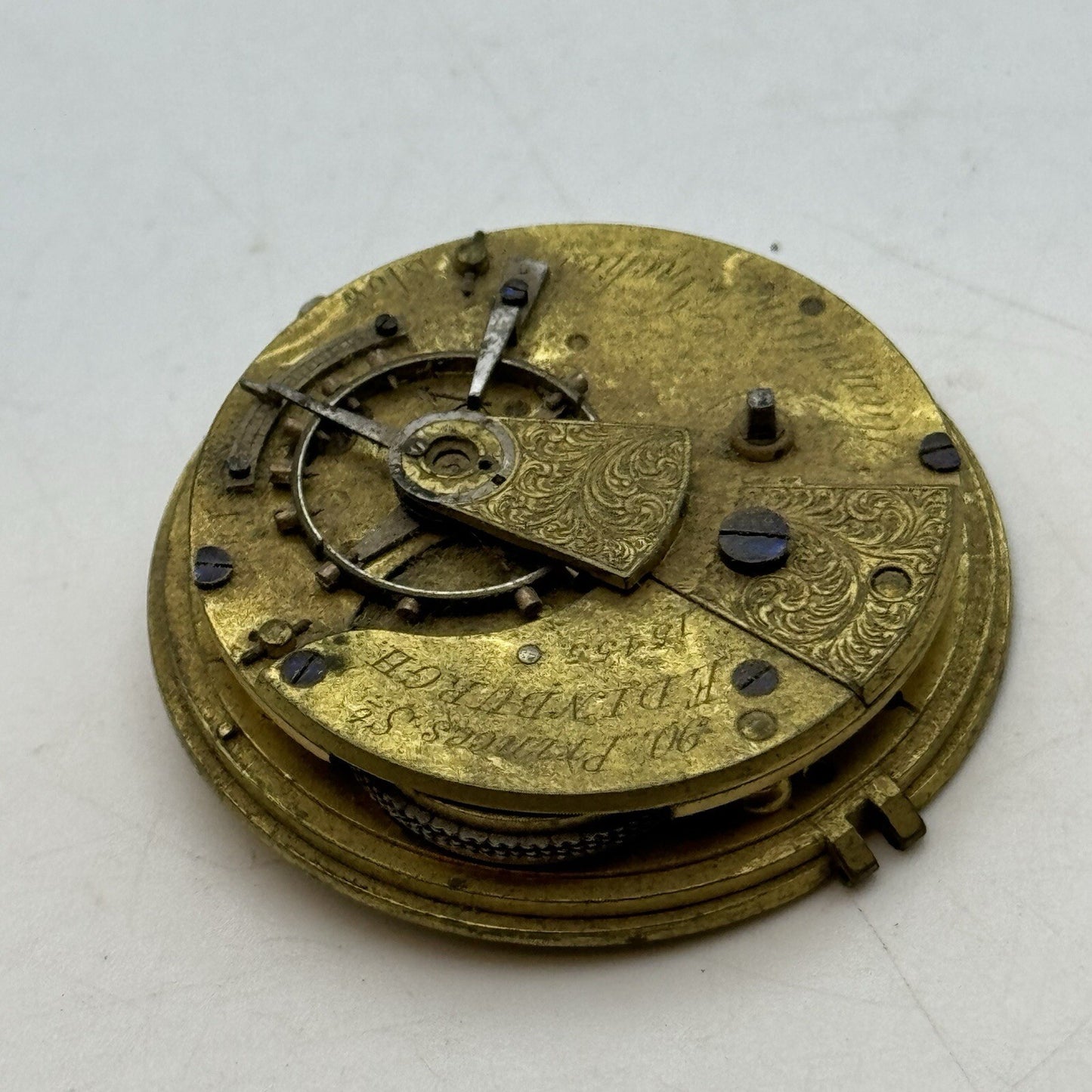 41.1mm Hamilton & Inches Fusee Pocket Watch Movement FOR PARTS Restore