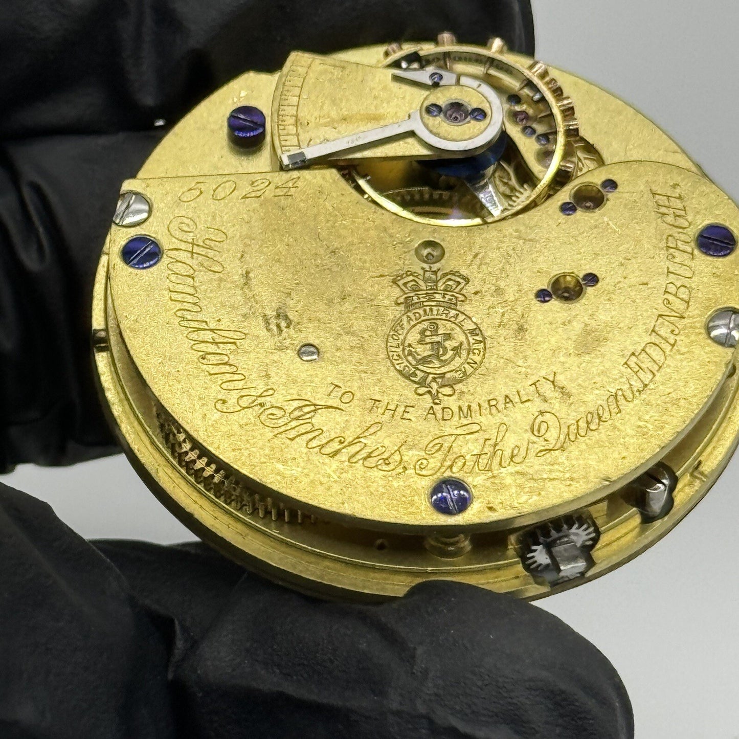 41.3mm Manual Wind Hamilton & Inches Edinburgh Pocket Watch Movement FOR PARTS