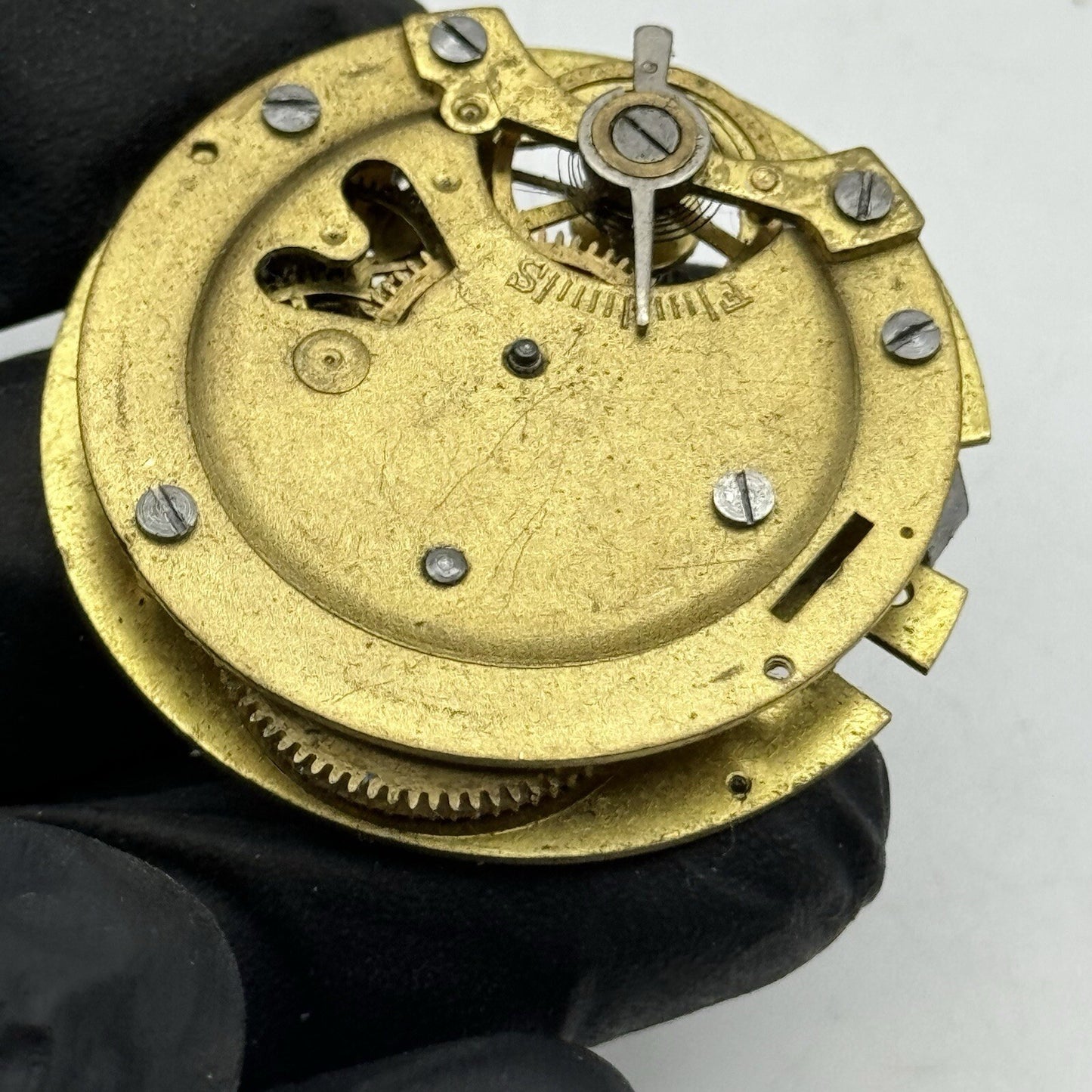 44.1mm Unidentified Pocket Watch Movement FOR PARTS Restoration