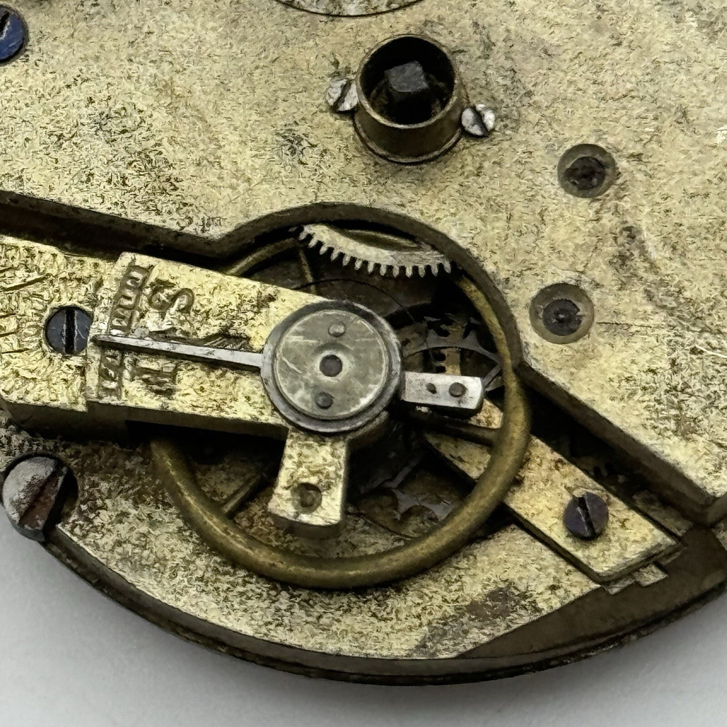 45mm Manual Wind Antique Key Wound J B Yabsley Pocket Watch Movement FOR PARTS