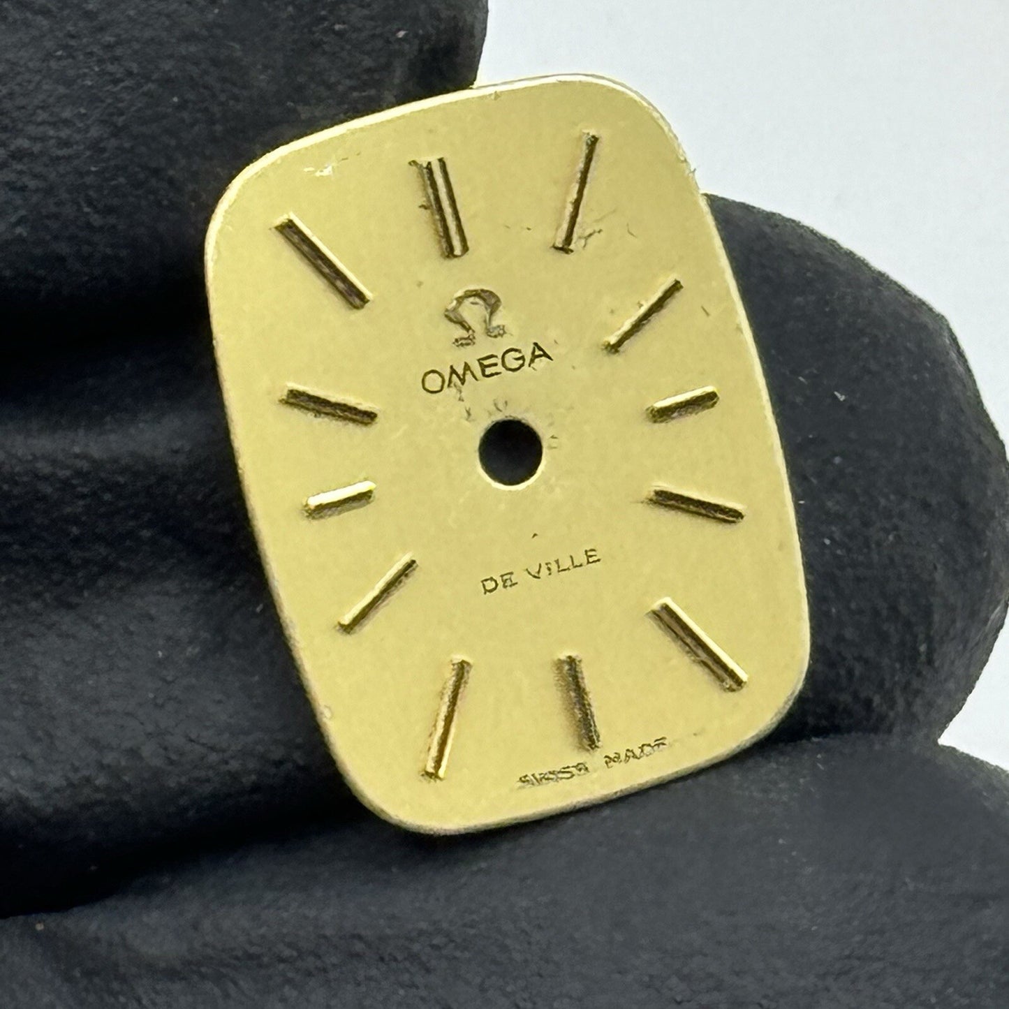 12.5mm Rectangular Omega De Ville Ladies Wristwatch Dial Spares Parts Tank Style