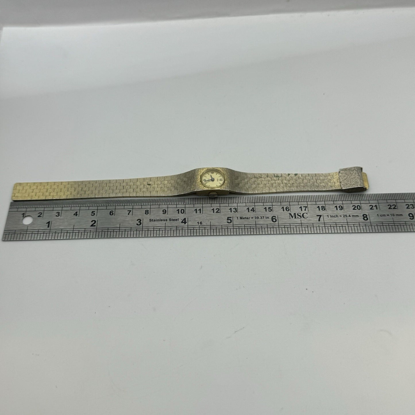 16mm Ladies Siglo Full Lever Faded Gold Manual Wind Vintage Watch 2 Mins Fast