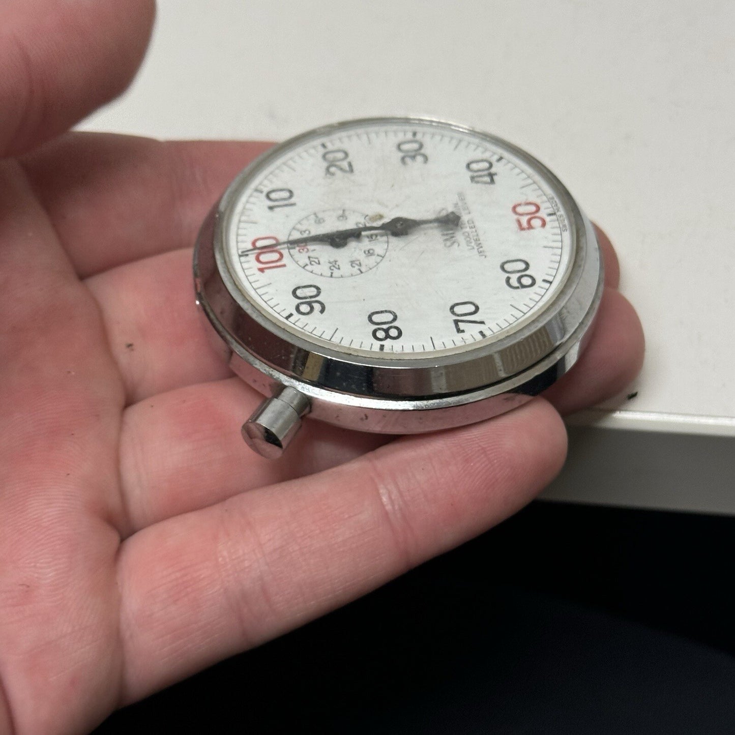 54mm Manual Wind Smith Min Jewelled Lever Stop Watch NON WORKING