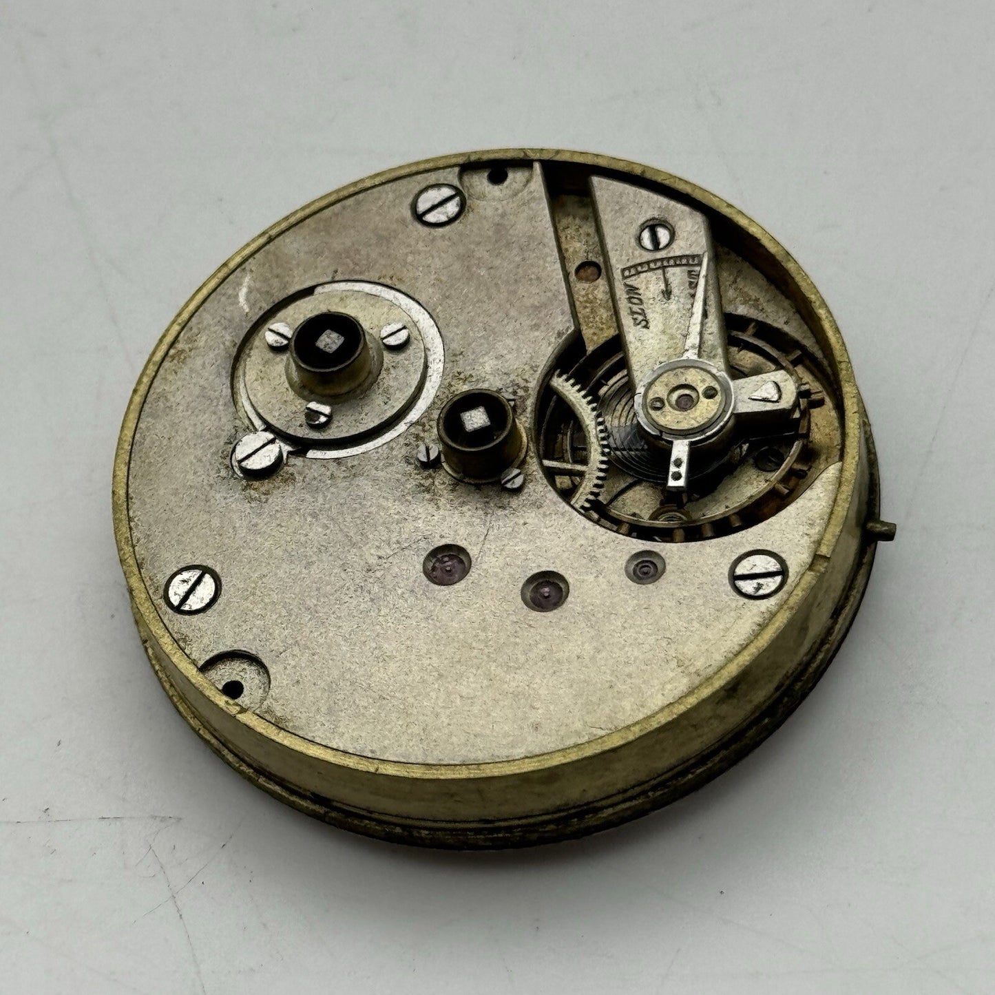 43mm Manual Wind Antique Key Wound Dial Pocket Watch Movement FOR PARTS