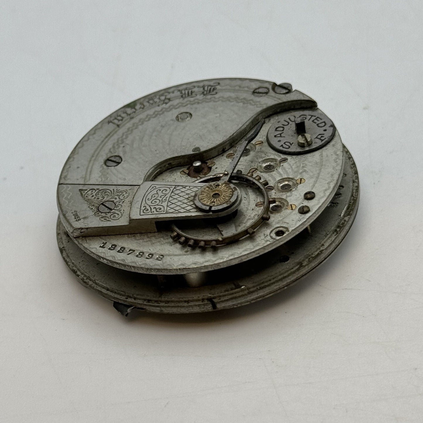 45.7mm Veritoff "Fake" Railroad Special Pocket Watch Movement FOR PARTS